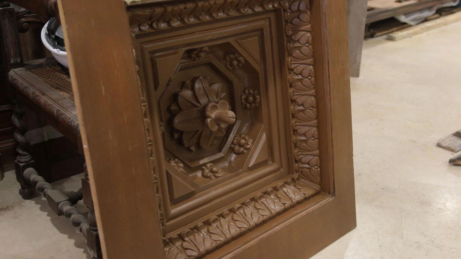 Rosetón del artesonado del Salón de Plenos