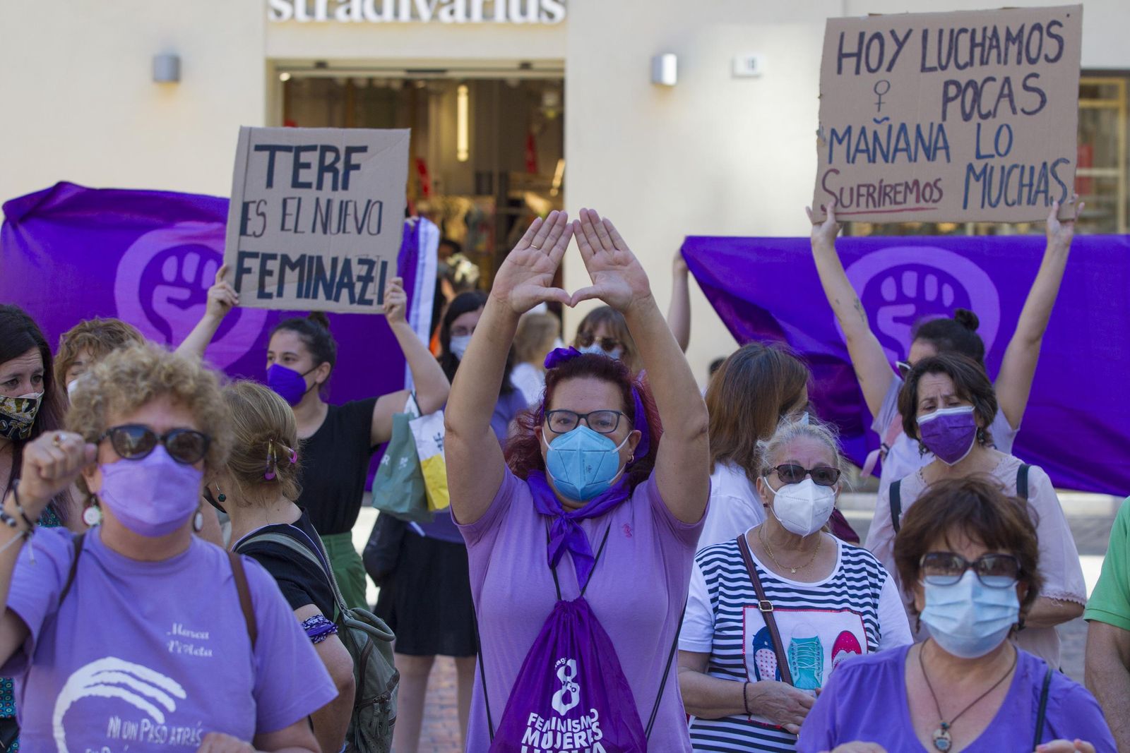 Concentración en la plaza de la Constitución.