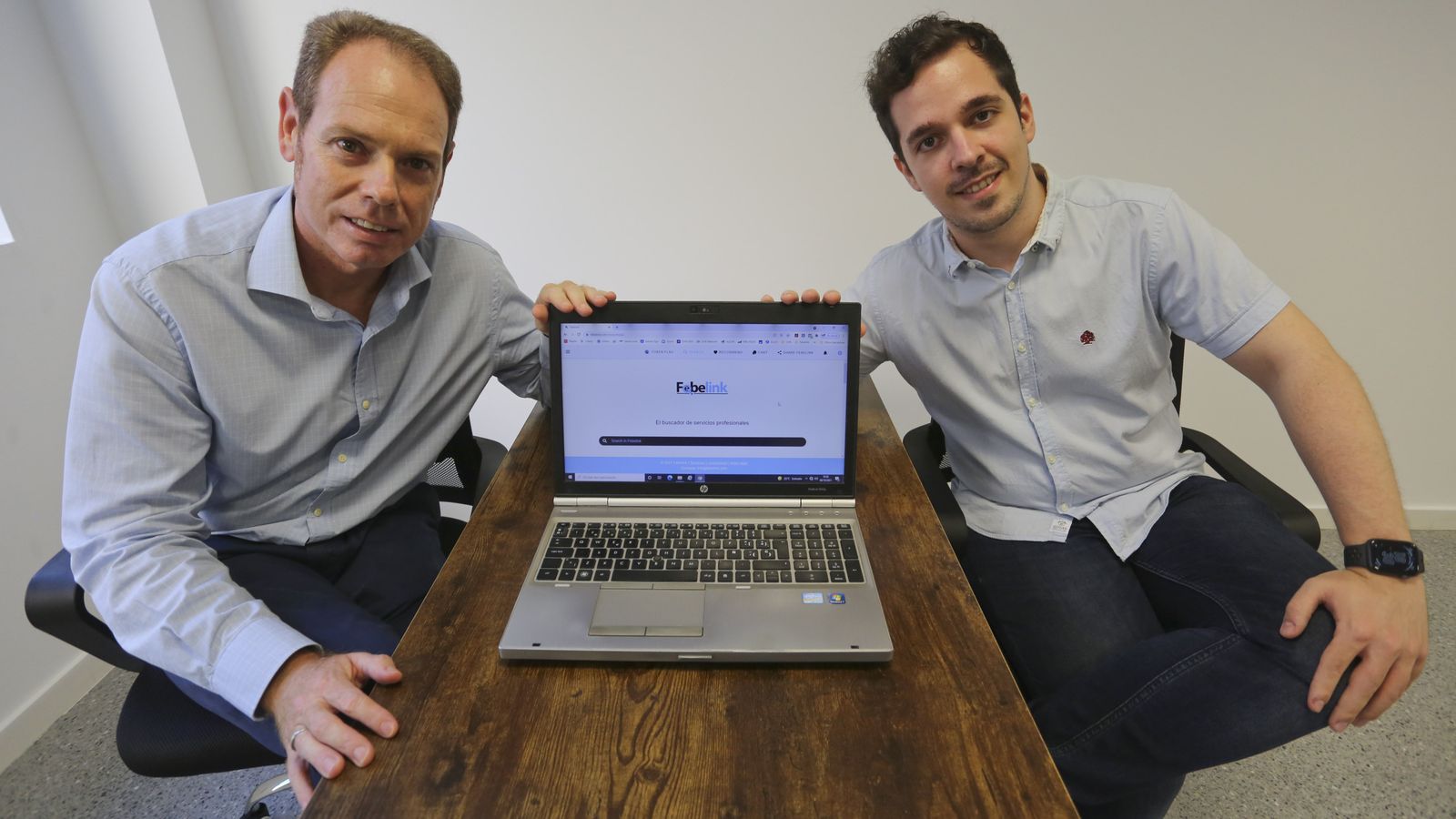 Juan E. Domínguez, CEO de Febelink, y David Bernal, director técnico