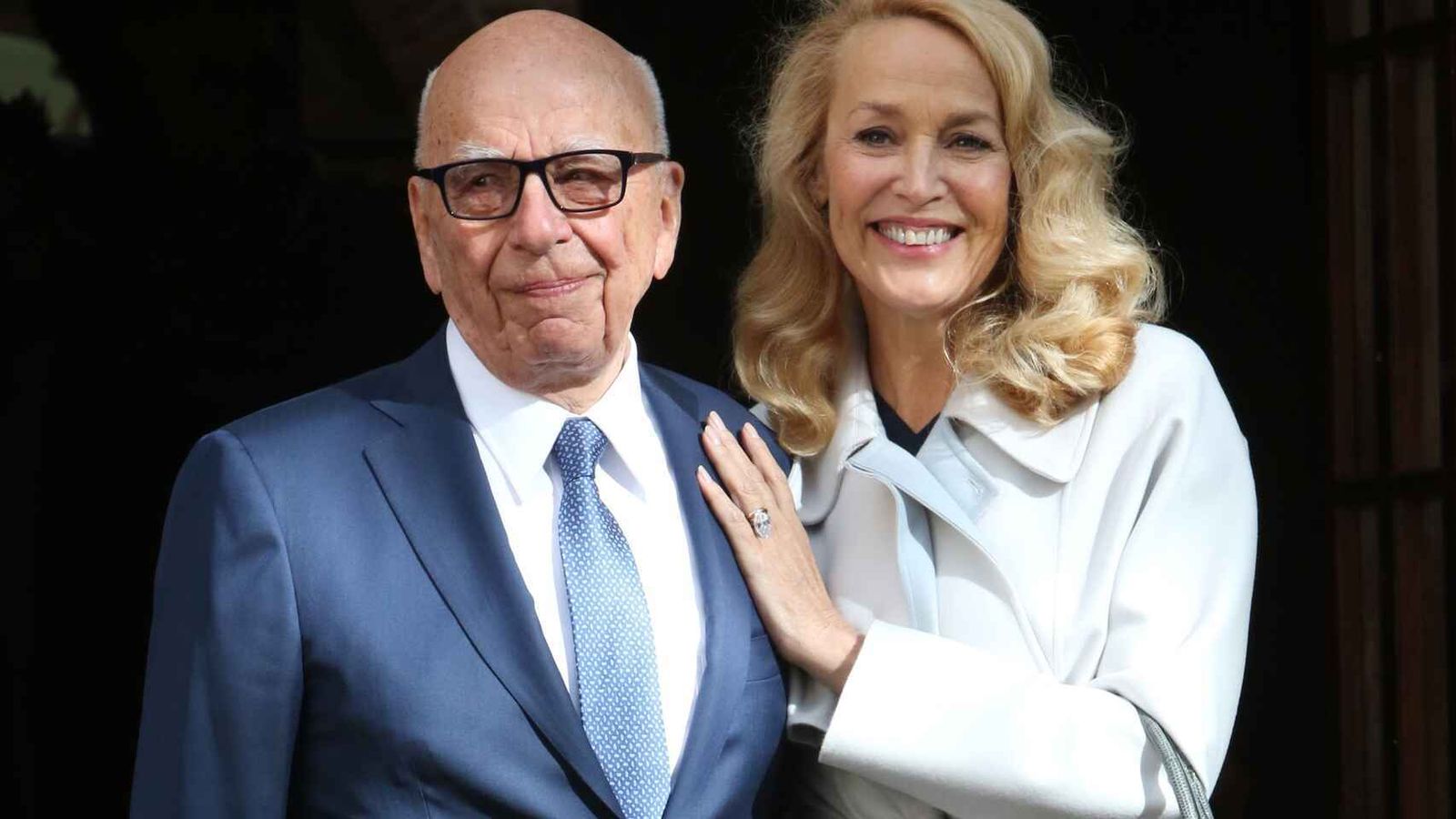 Rupert Murdoch y Jerry Hall