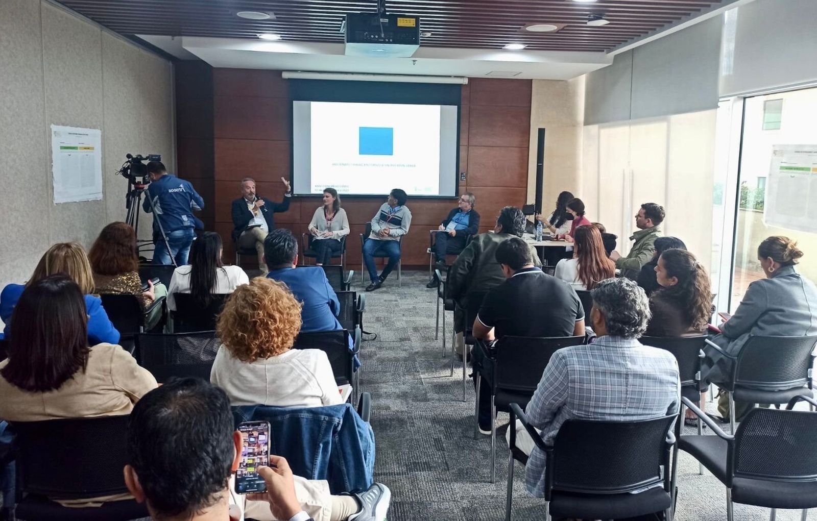 Manuel Gómez, durante su participación en el Congreso en Bogotá.