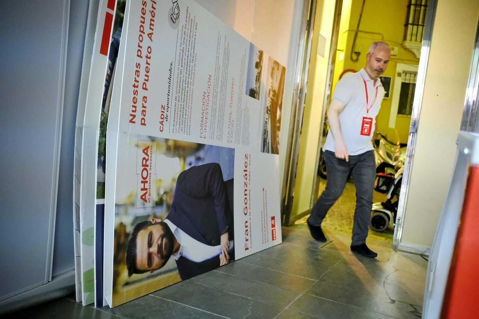 José Ramón Ortega, durante la noche electoral.