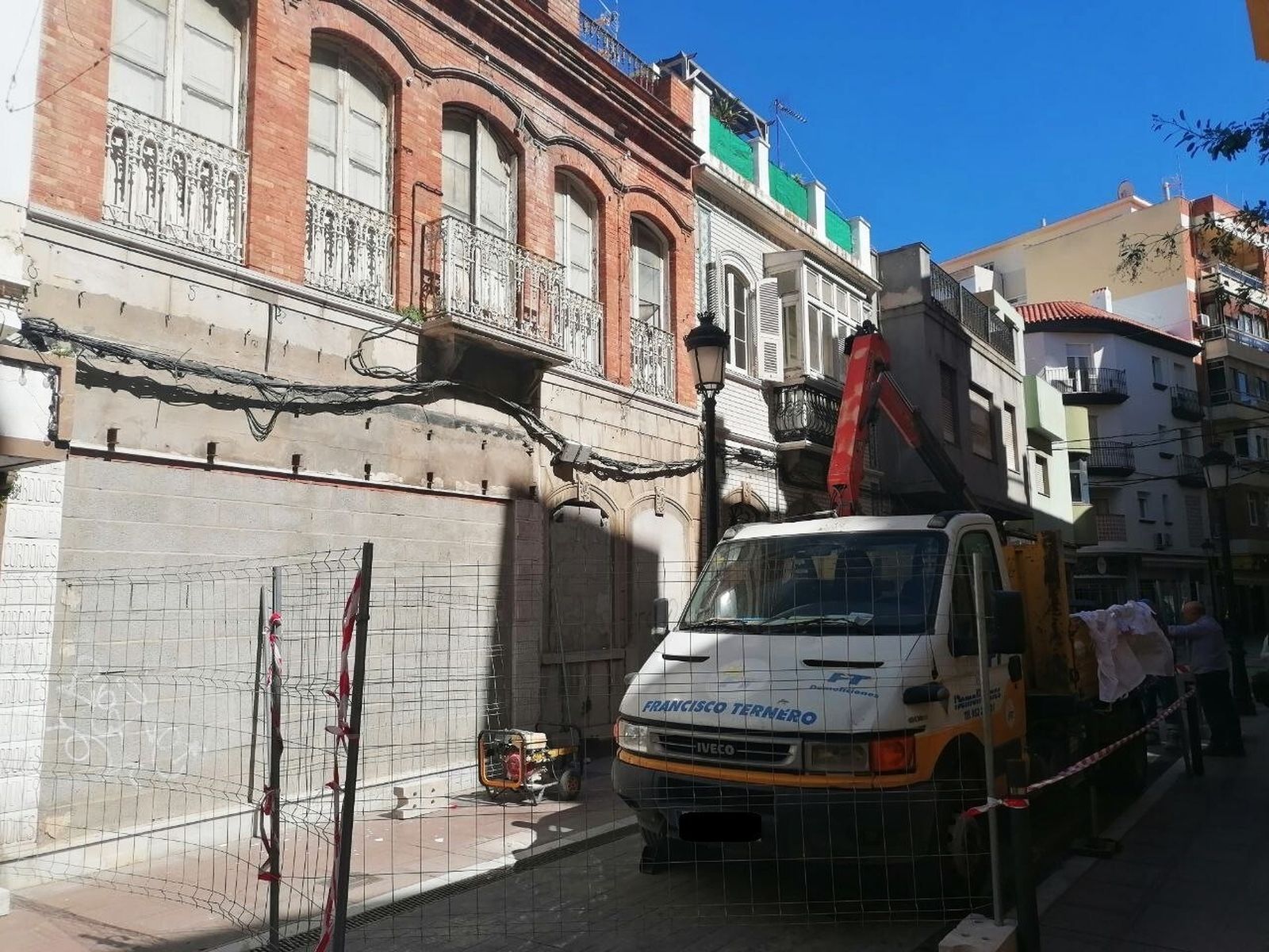 La casa Cordones, antes de su demolición.