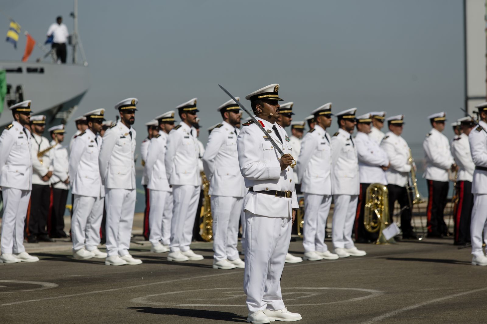 Una imagen del acto de entrega de una de las corbetas saudíes, en julio de 2022.