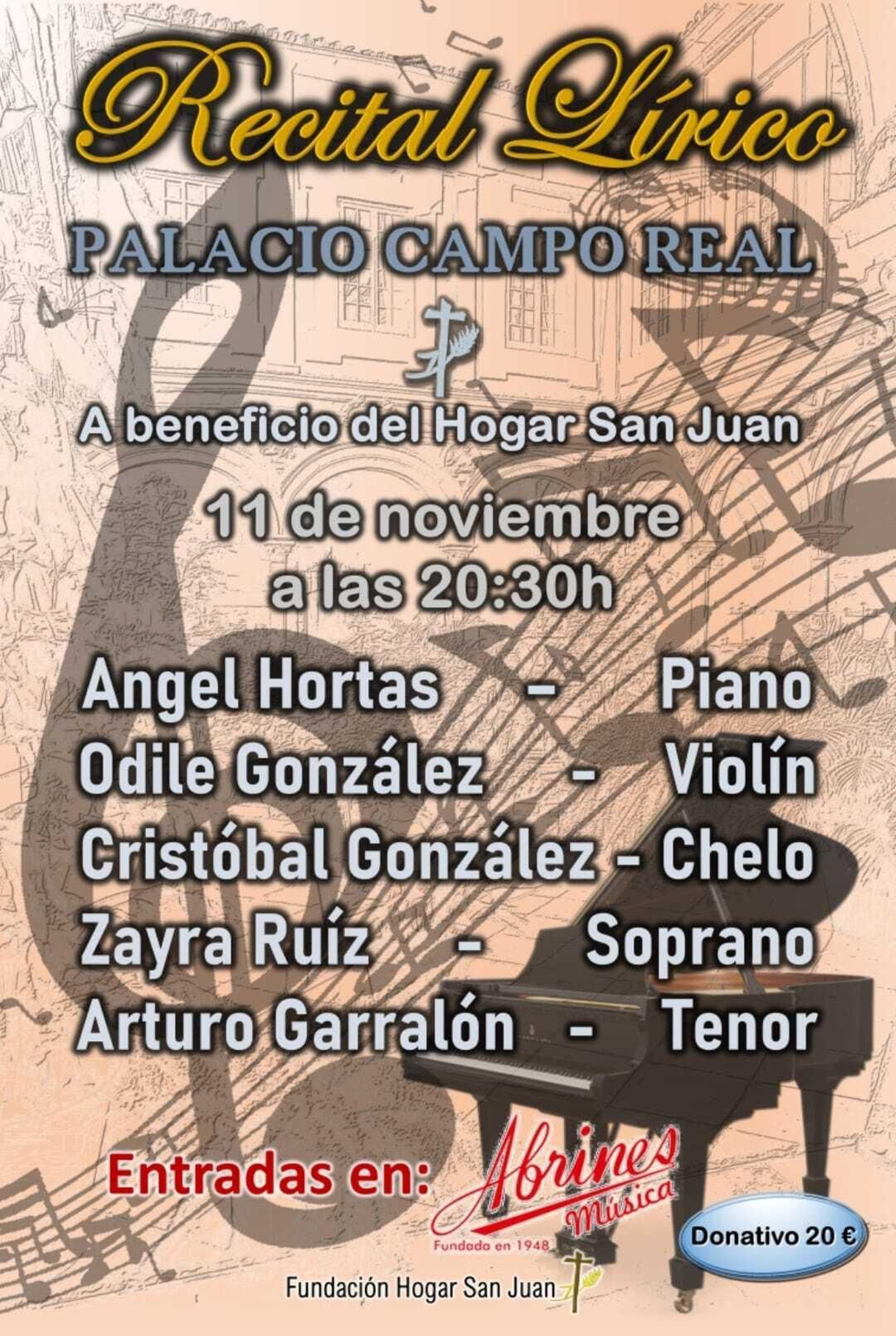 Cartel anunciador del recital lírico.