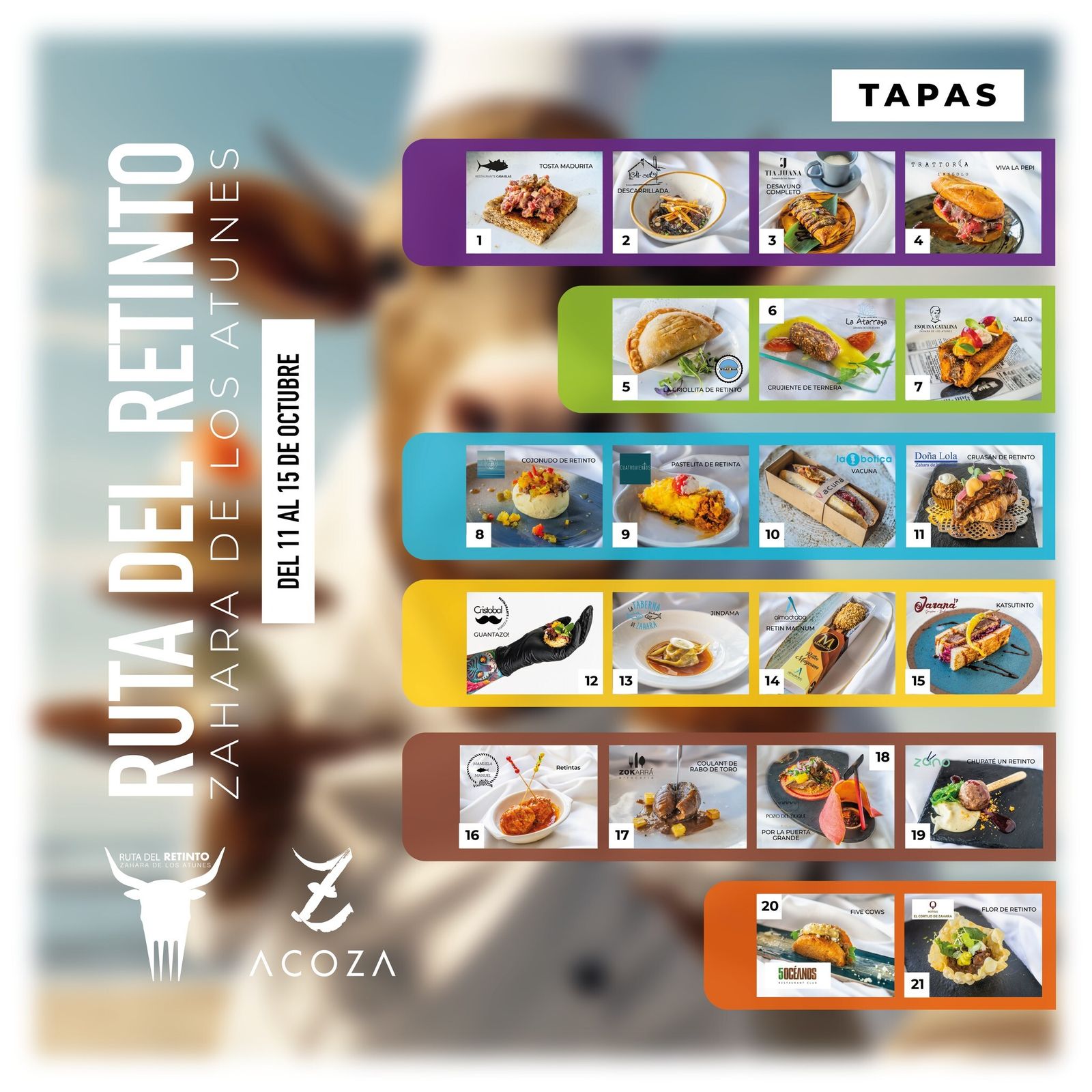 Cartel de las tapas.