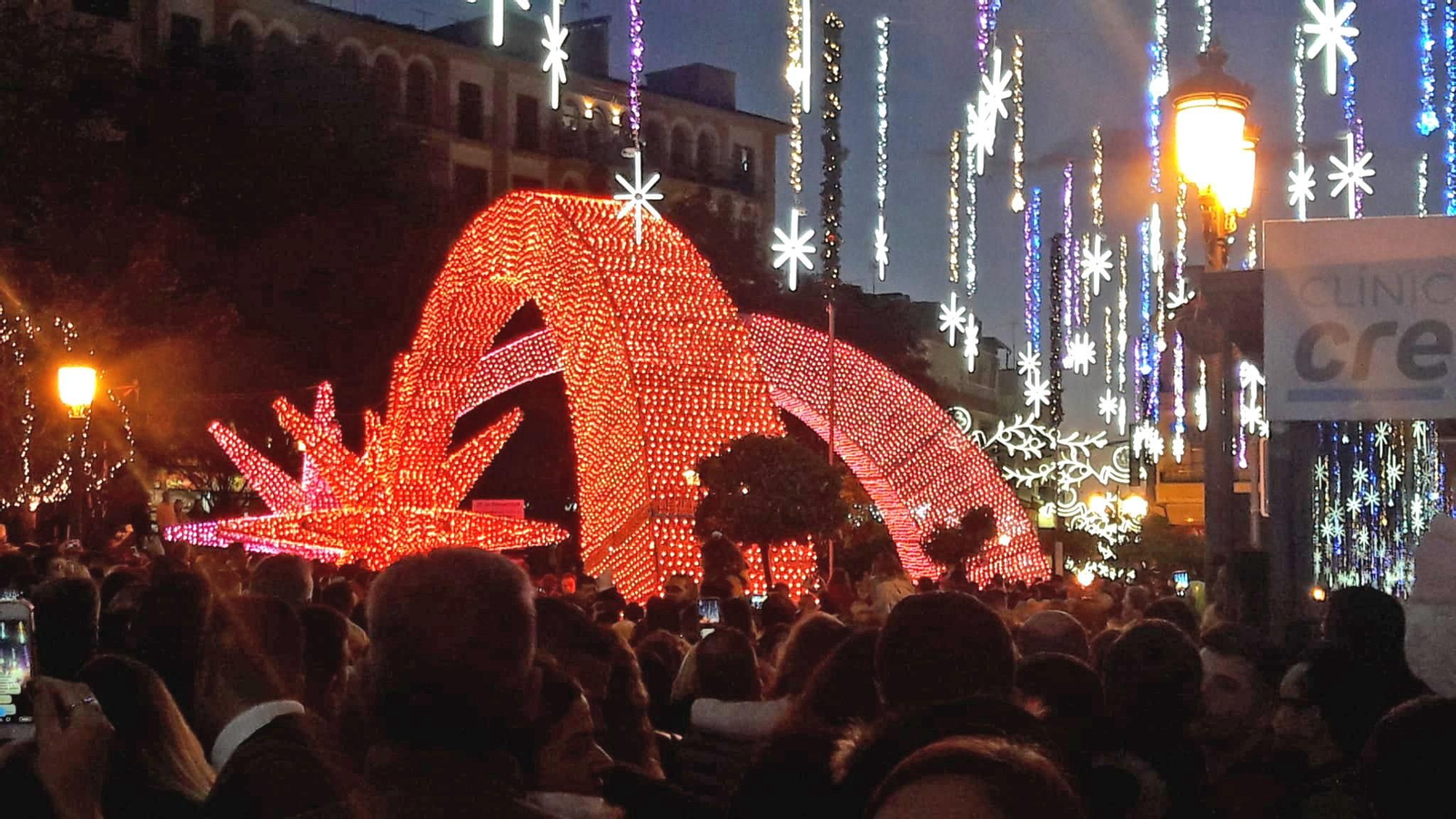 Iluminación navideña de Puente Genil del pasado año.