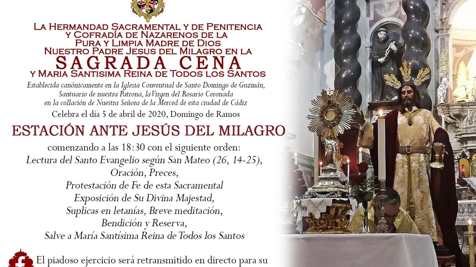 Cultos del Domingo de Ramos en La Cena