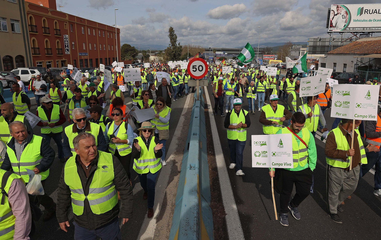 Imágenes de las protestas de los agricultores en Algeciras