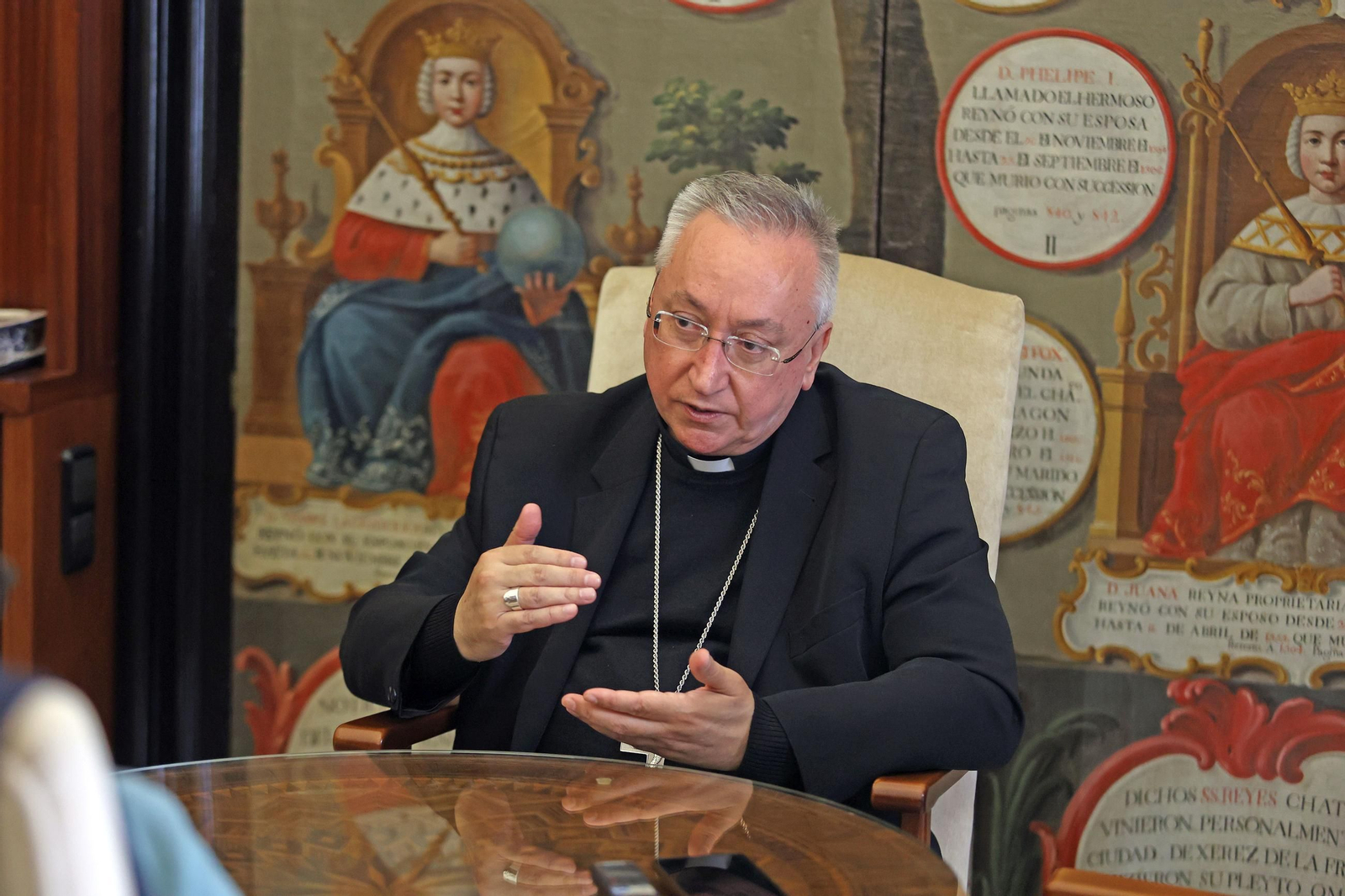 El obispo de Jerez, José Rico Pavés, durante una reciente entrevista.