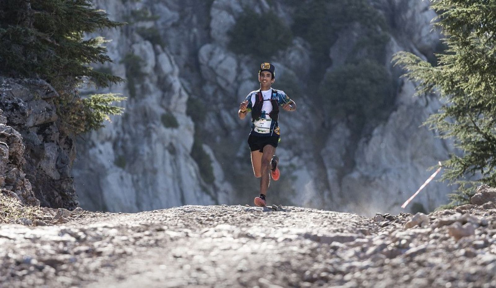 Un participante, durante una edición del Euráfrica Trail