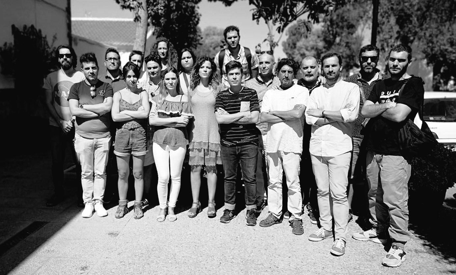 La foto conjunta de los reporteros que han compartido en las redes por su movilización