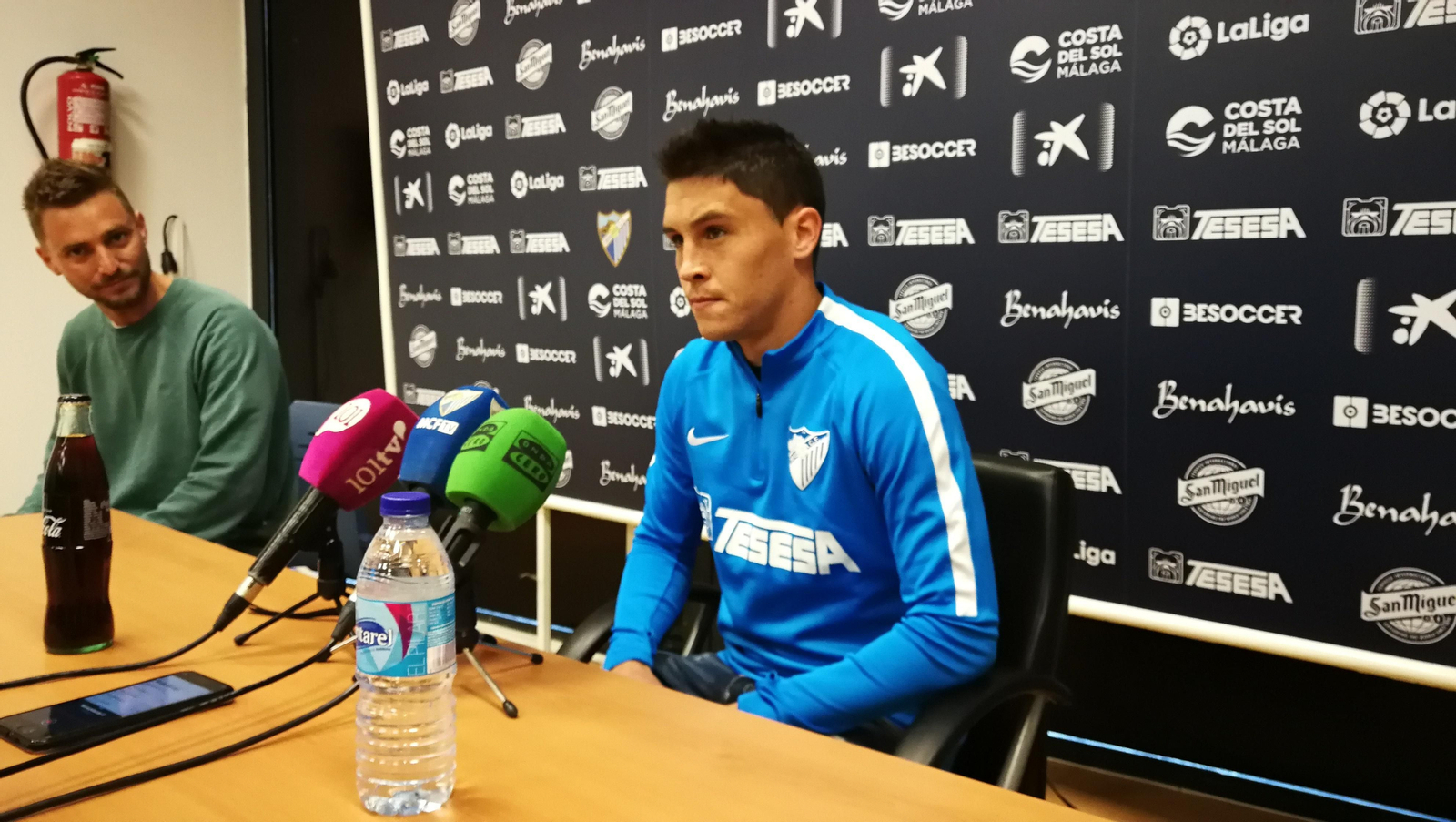 Fede Ricca, antes de iniciar la rueda de prensa.