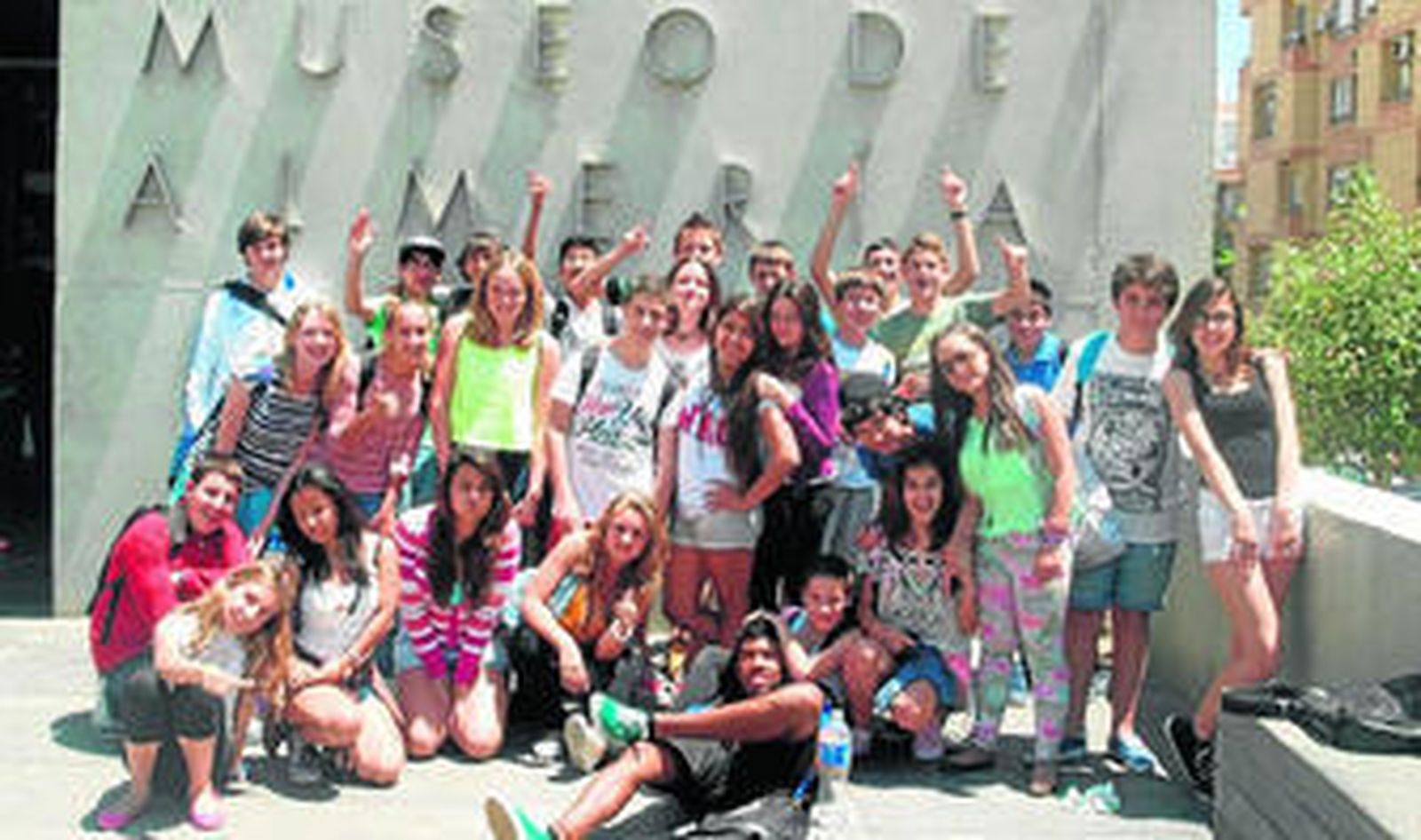 Alumnos del IES Rey Alabez durante su visita este pasado curso al Museo de Almería.