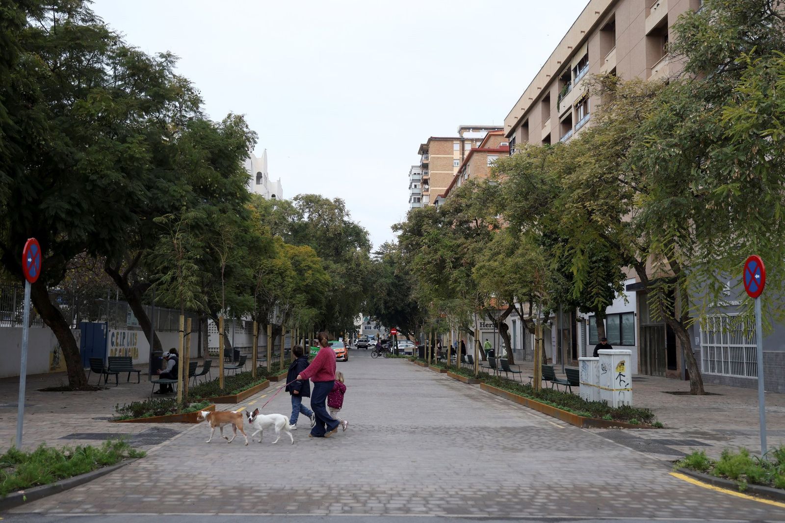 En calle Góngora ya luce la supermanzana.