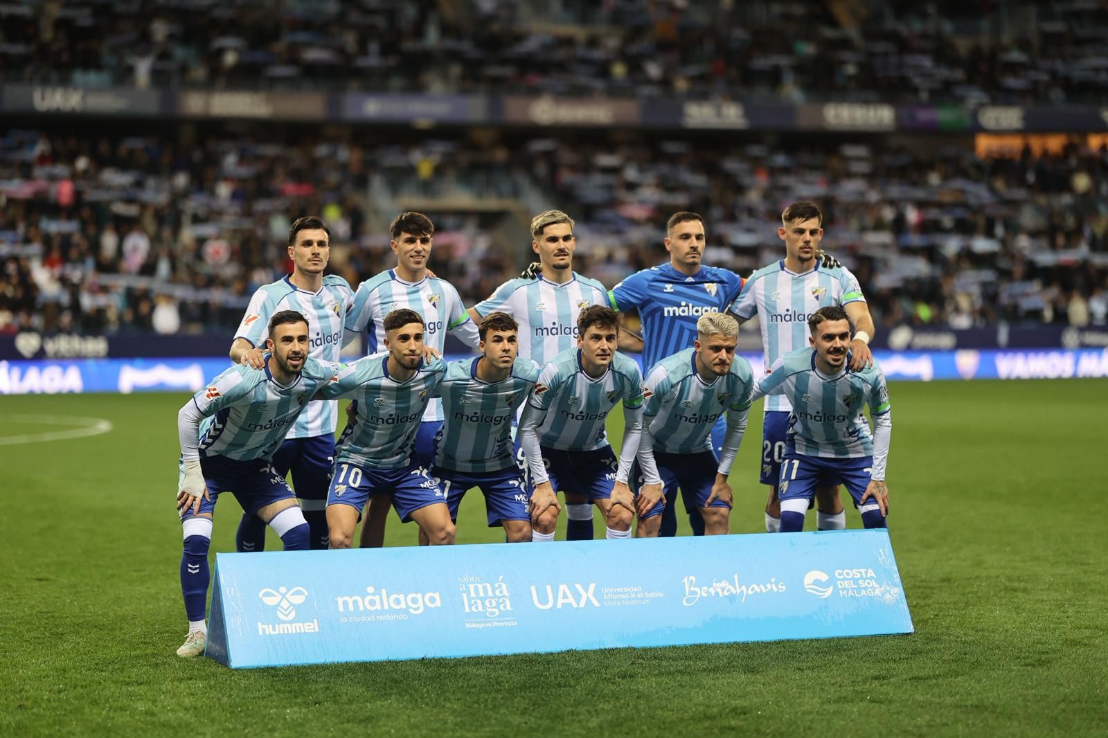 El once del Málaga CF ante la Cultural Leonesa.