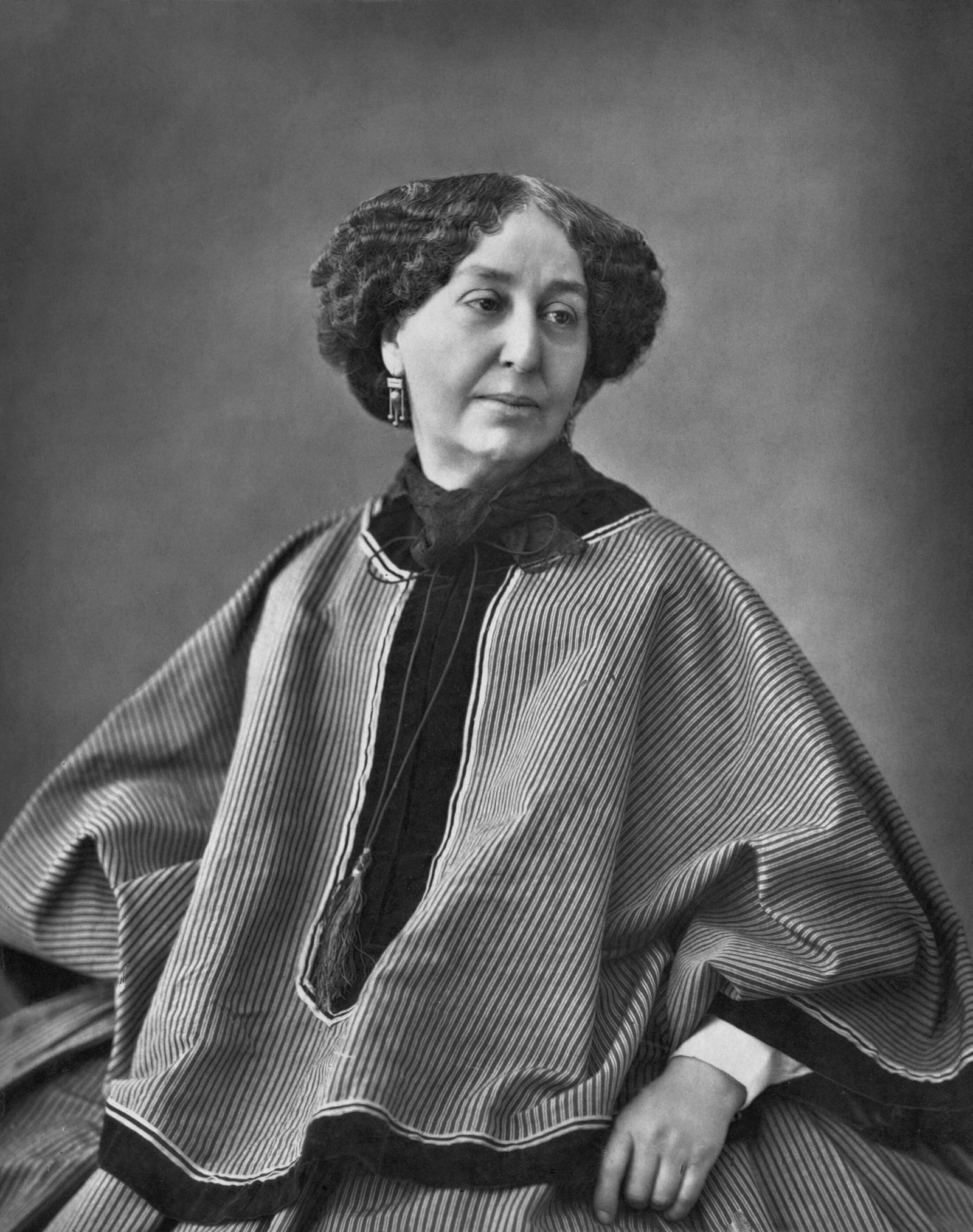Amantine Aurore Dupin, dit George Sand, retratada por Nadar en 1864