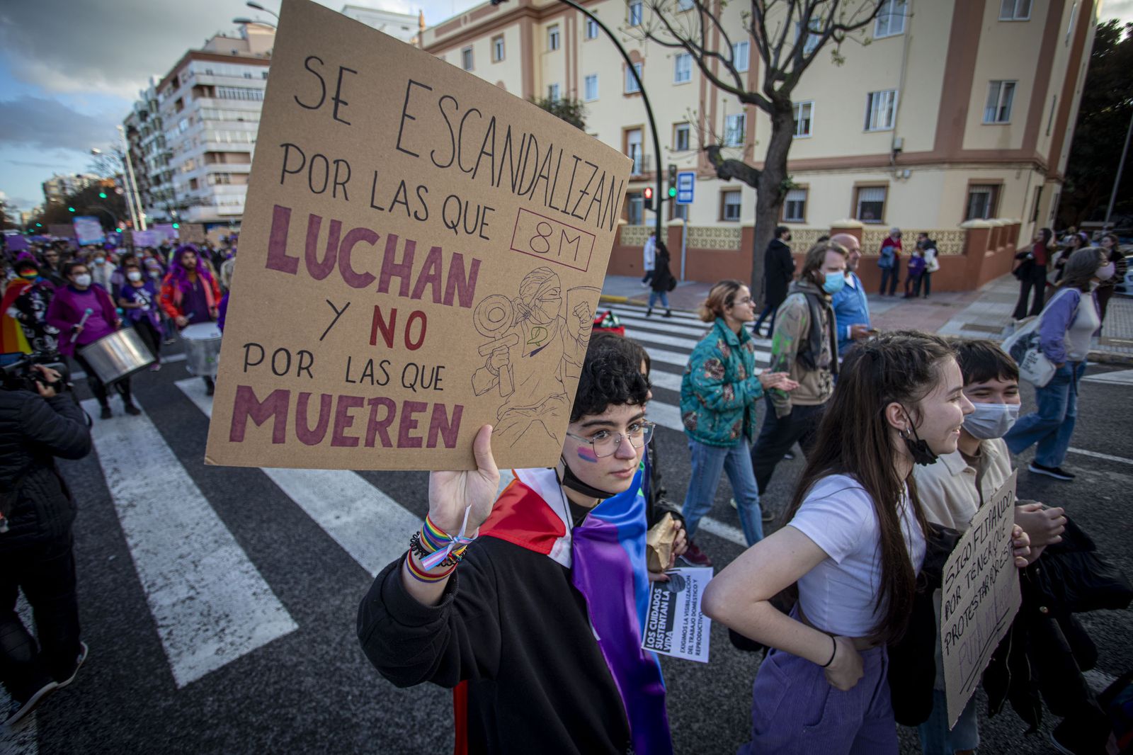 Imágenes de la manifestación del 8M en Cádiz
