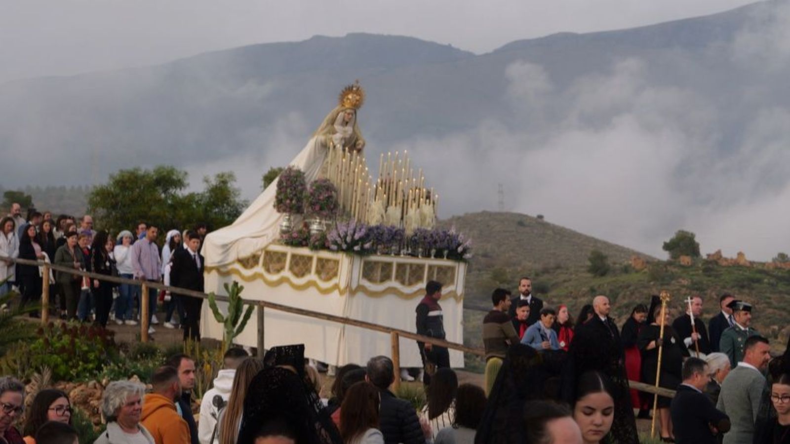 María Santísima de la Victoria en la procesión del Domingo de Ramos en Berja.