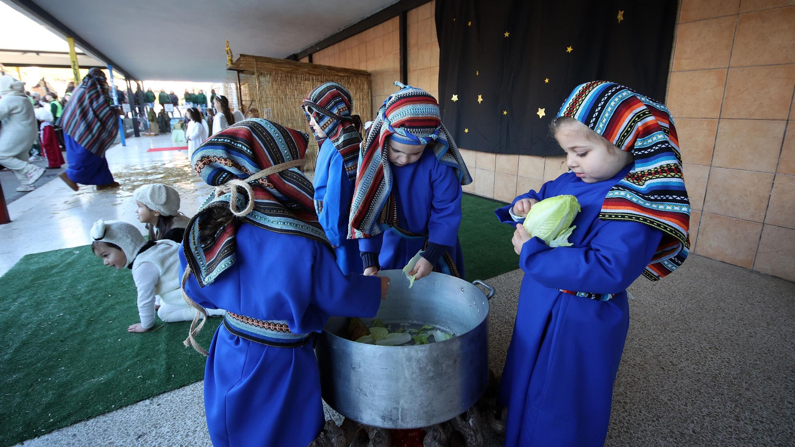 Belén viviente en el Colegio San José Fundación Xafer de Jerez