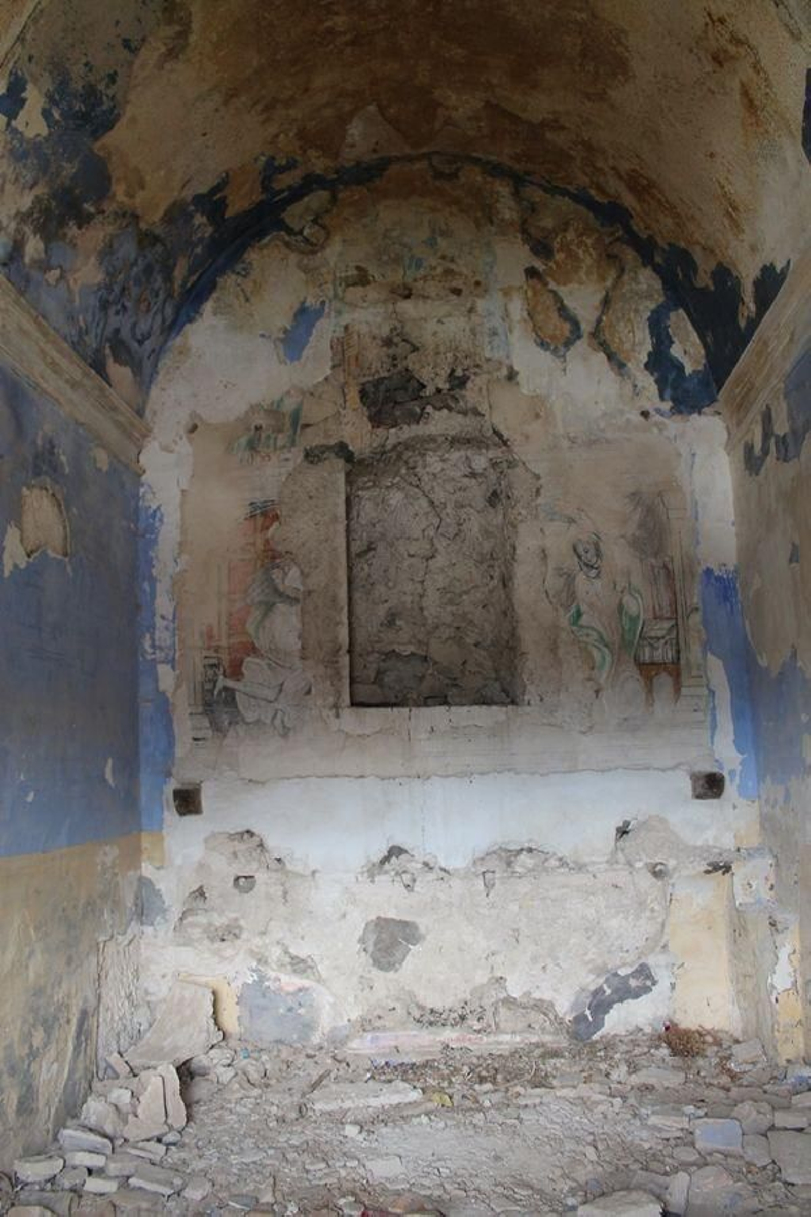 Detalle del interior de la ermita.