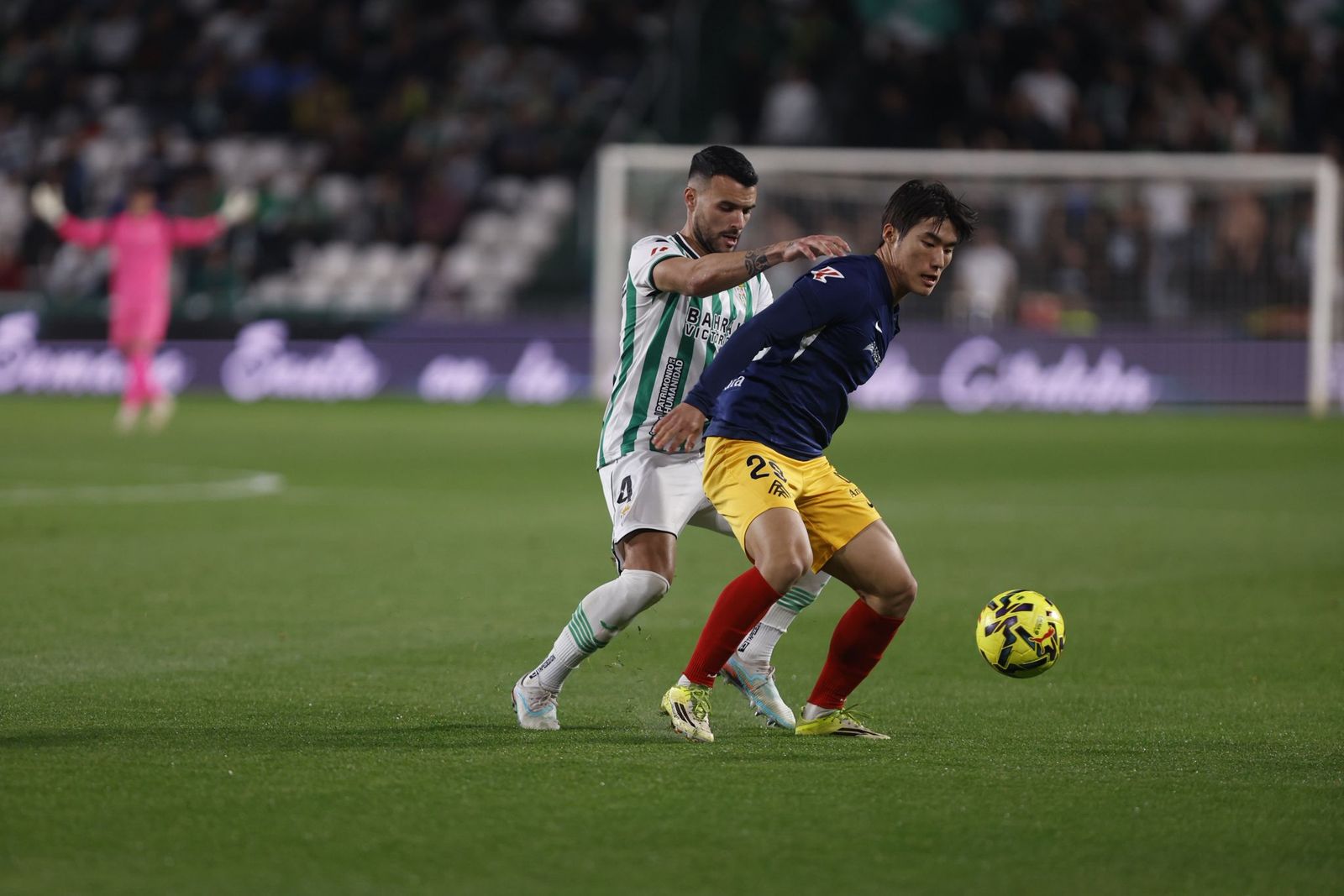 Álex Martín pugna con Minsu.