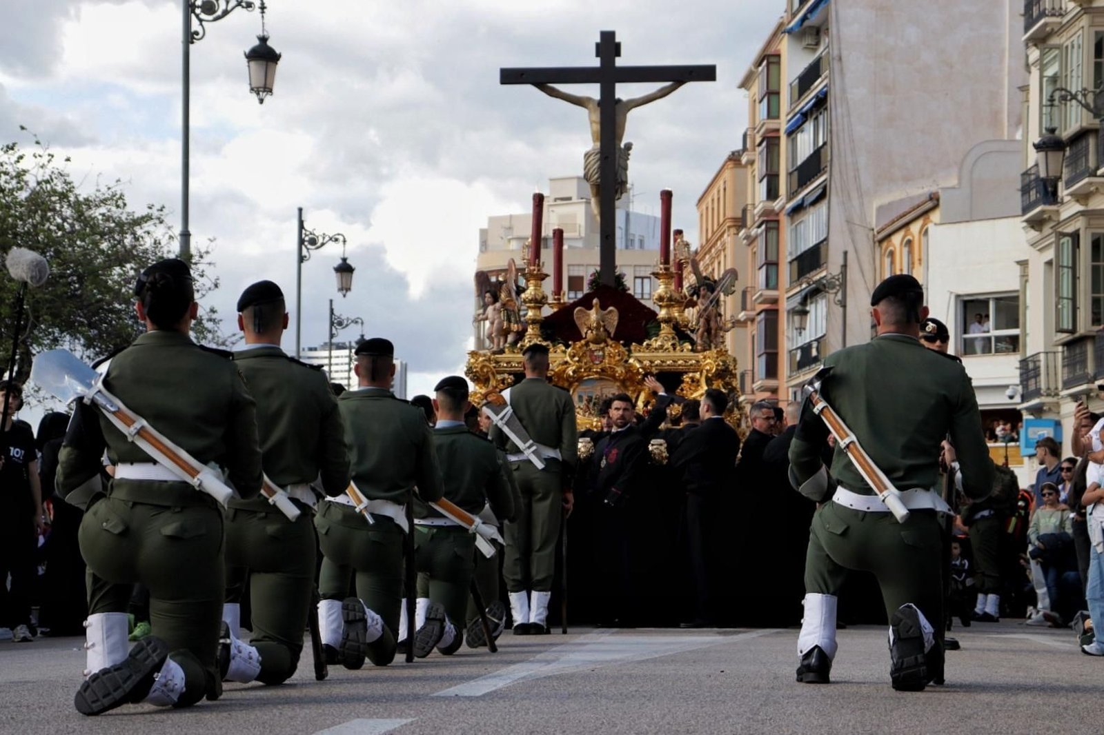 Procesión de Fusionadas en el Miércoles Santo de Málaga.