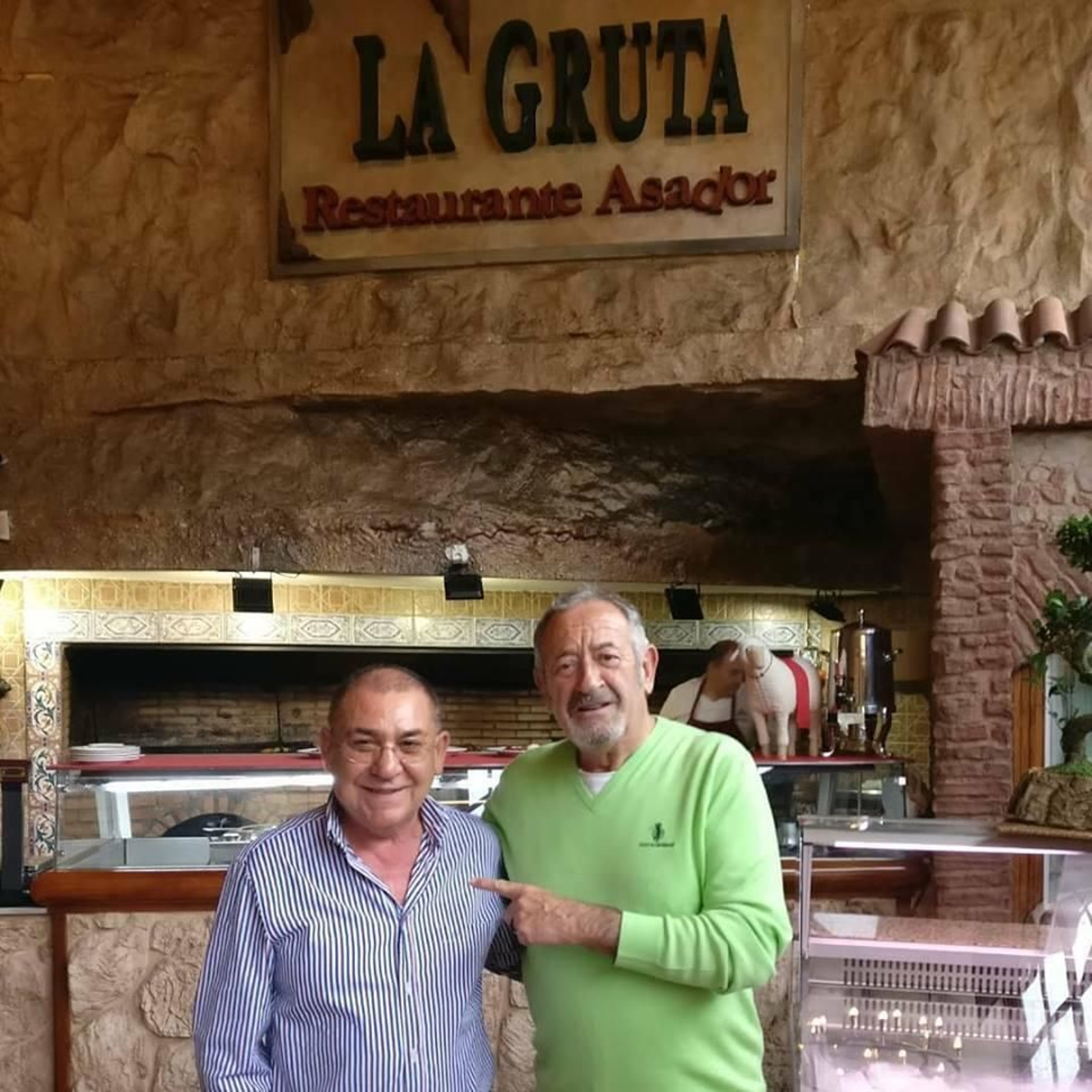Arguiñano en el restaurante asador La gruta.