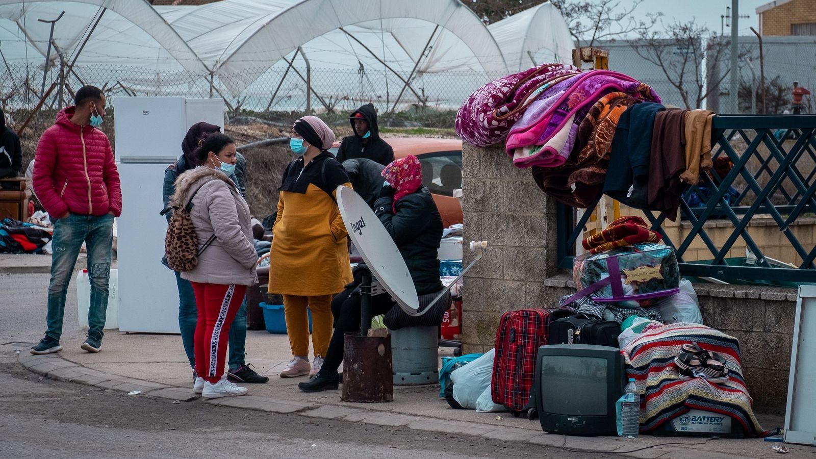 Varias de las personas afectadas por el siniestro.