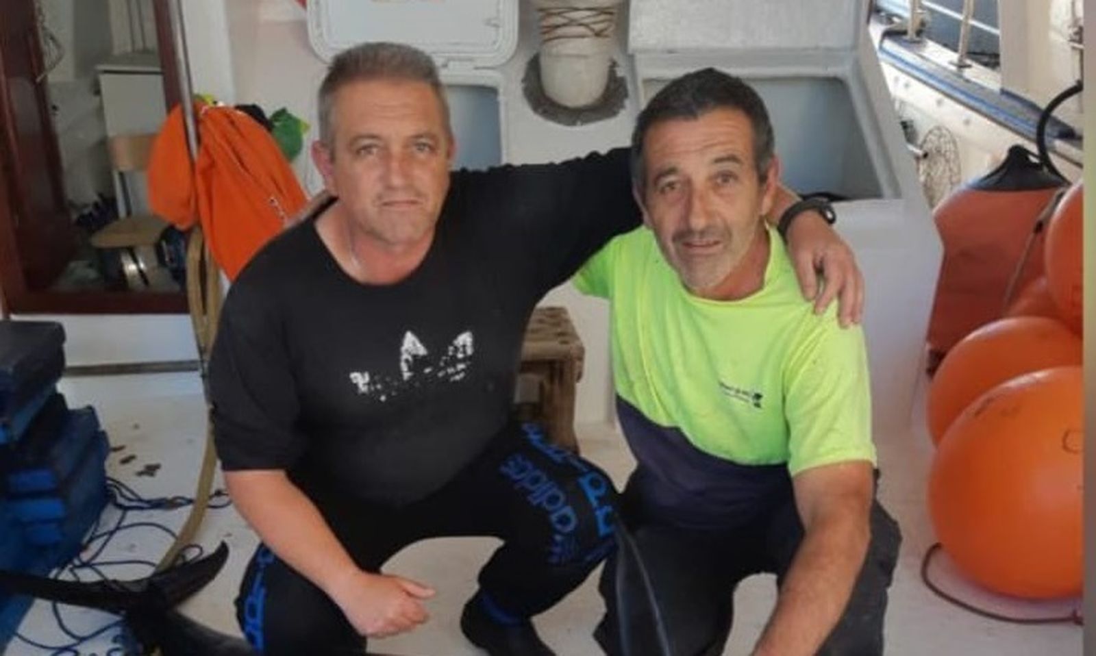 Antonio Javier y Ángel Maza, dos de los marineros desaparecidos del Rúa Mar