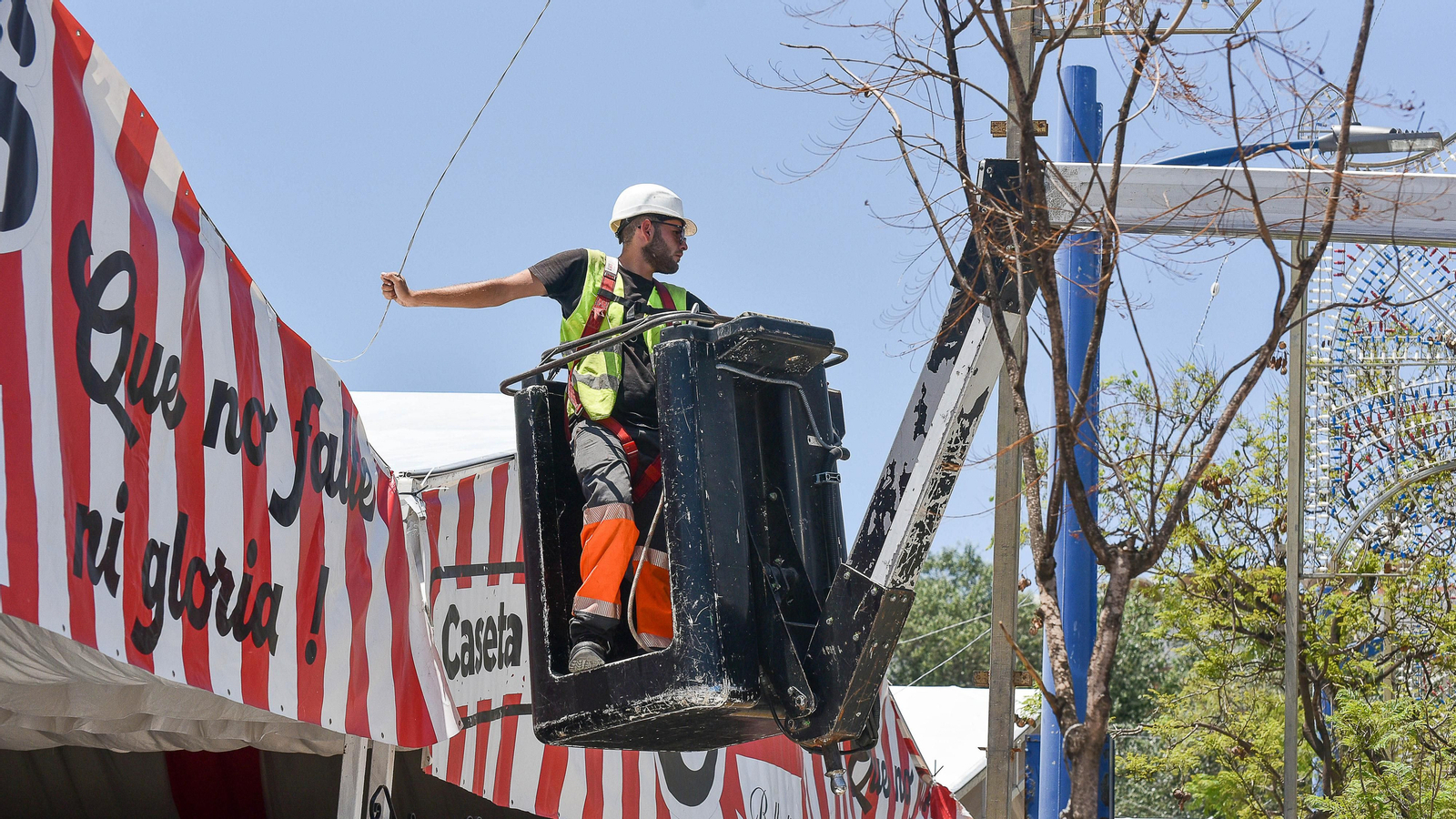 El montaje de la Feria Real de Algeciras 2023 en imagenes