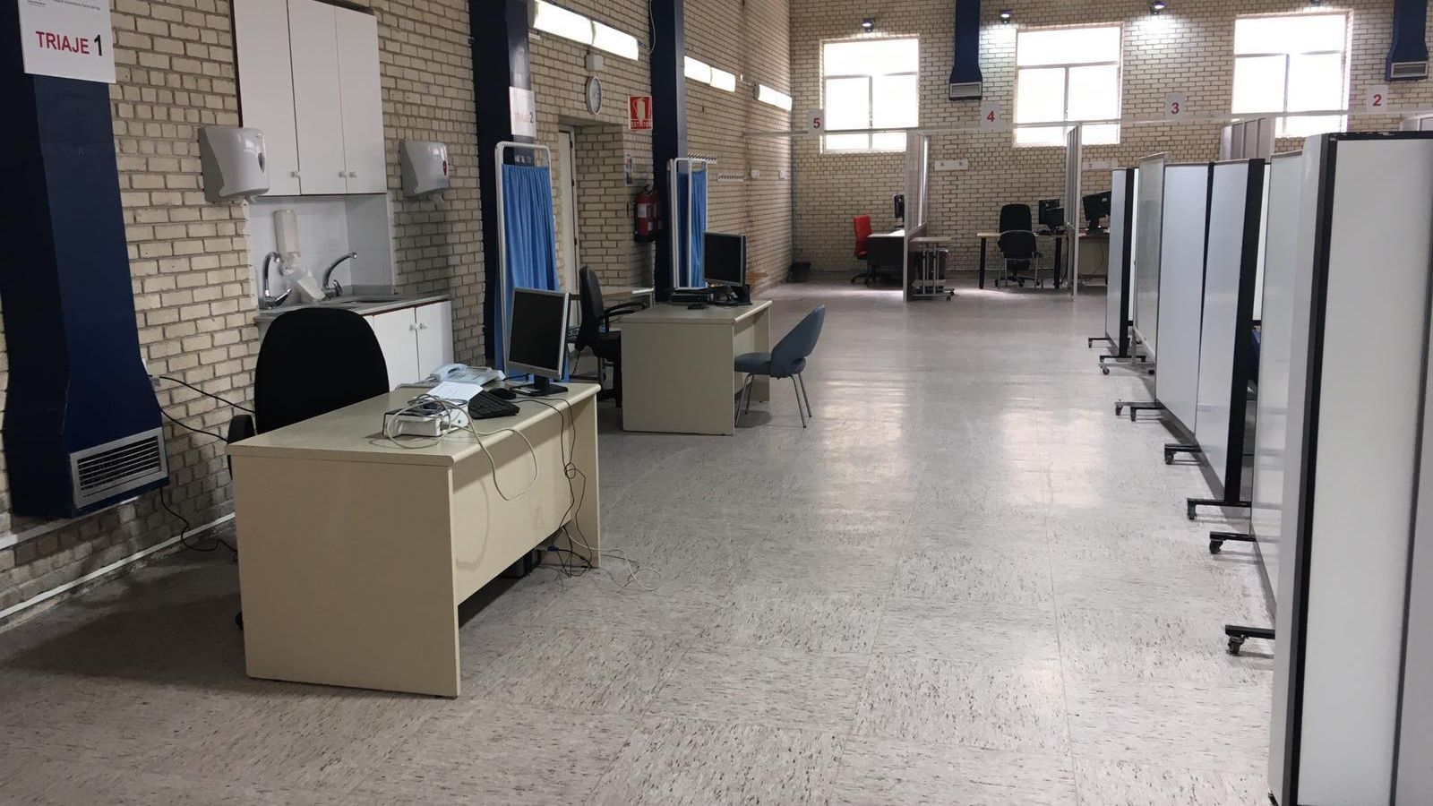 La zona de triaje ya en el interior de las nuevas urgencias.