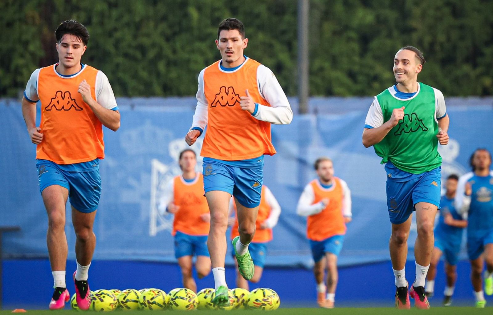 Primer entrenamiento del Deportivo tras las vacacions navideñas.