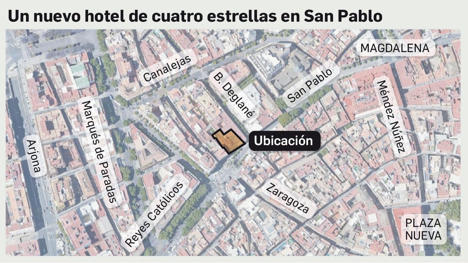 Ubicación del nuevo hotel en San Pablo