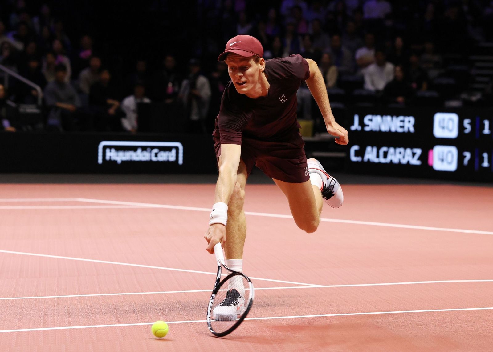 Las fotos de la exhibición entre Alcaraz y Sinner