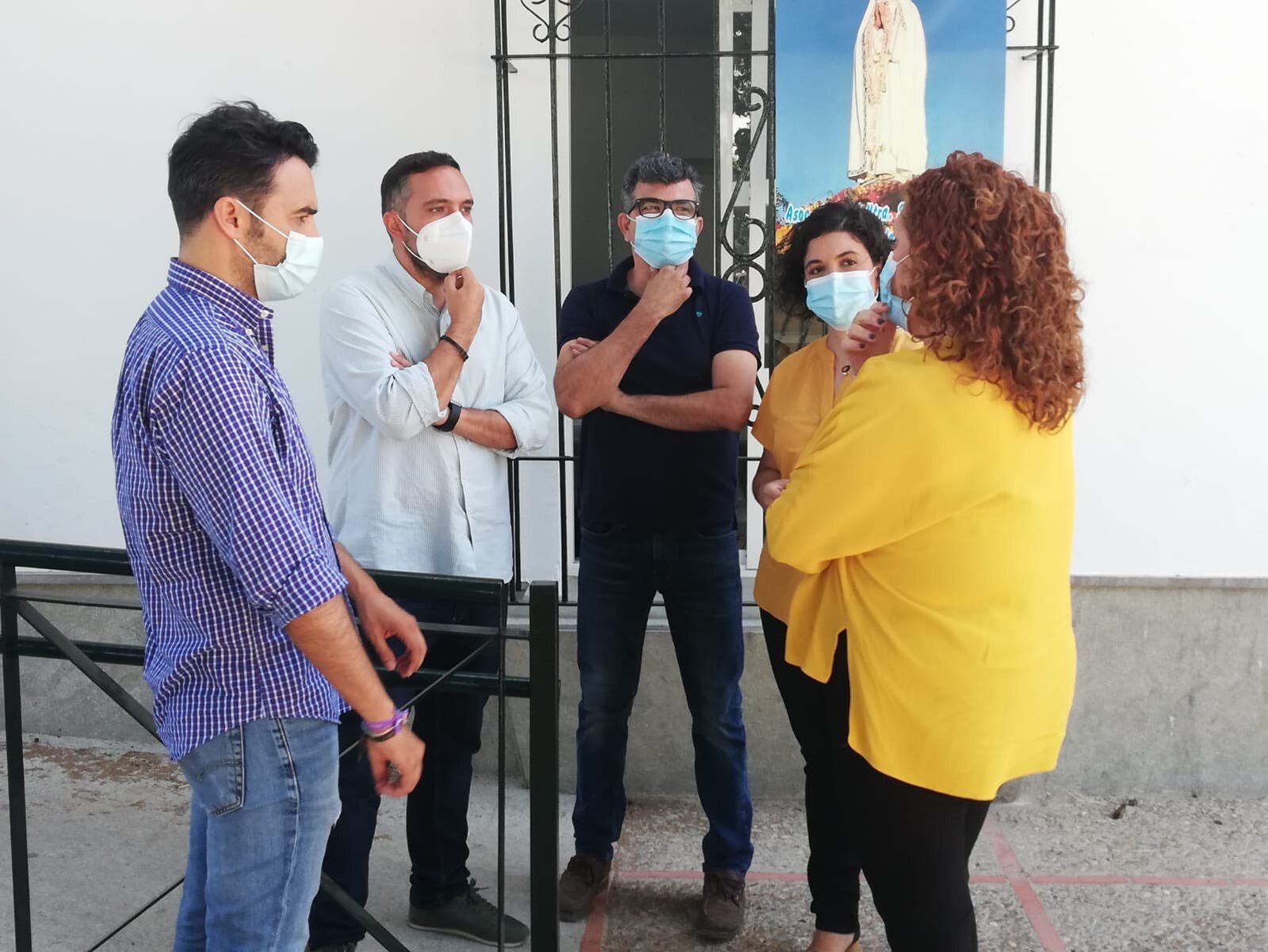 Jesús Alba acudió a la reunión con Araceli Maese en San Isidro del Guadalete.