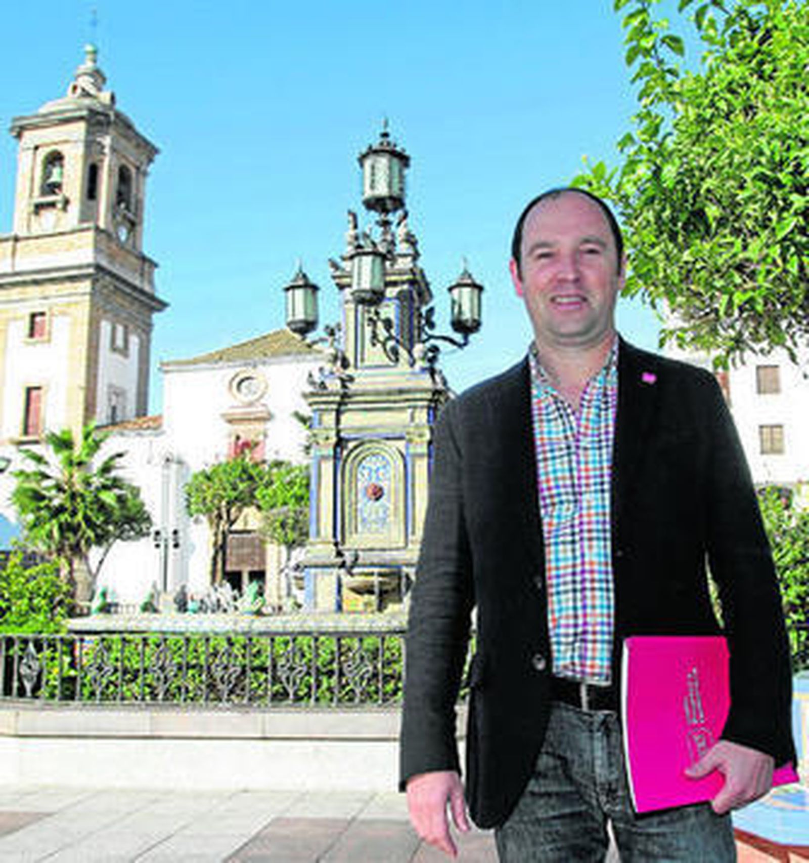 Sergio Ocaña, en la Plaza Alta de Algeciras.