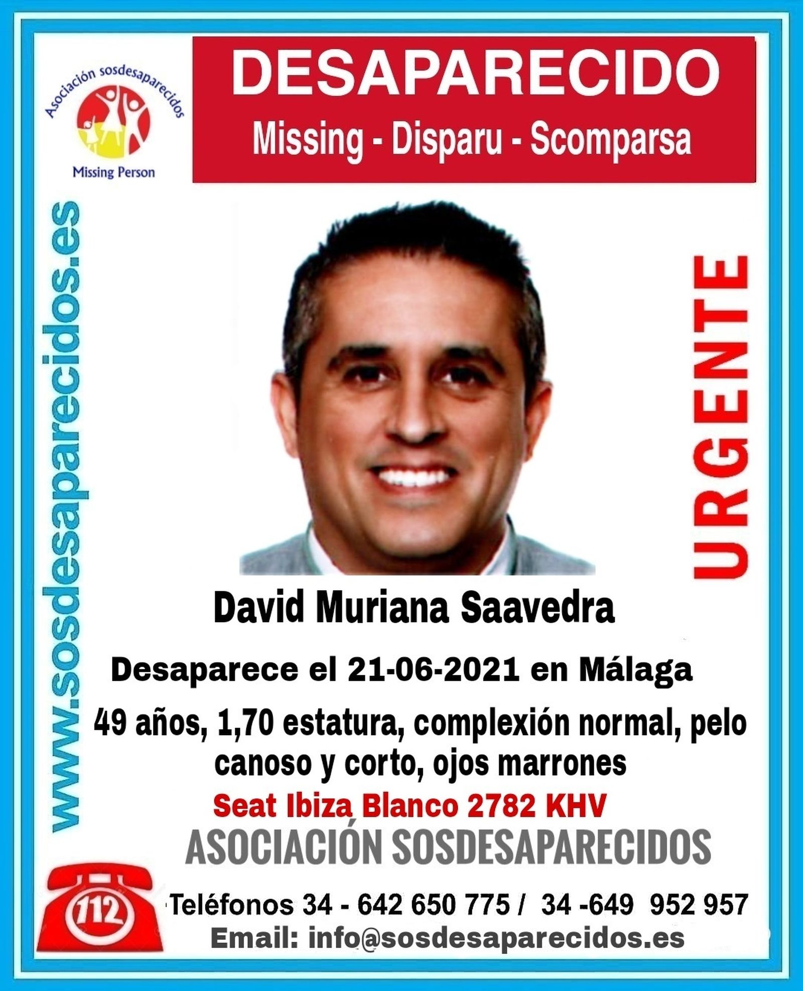 Desaparecido en Málaga.