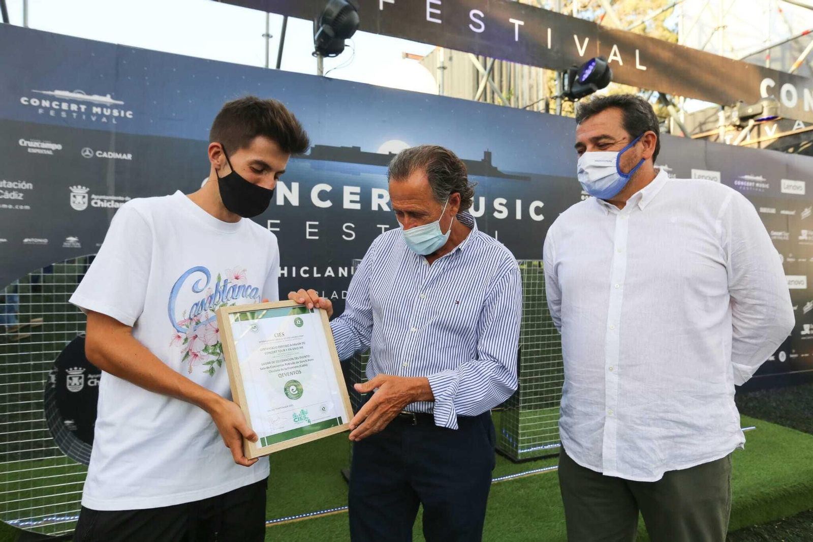 Rafael Casillas Junior, José María Román y Antonio Montaño, este lunes.