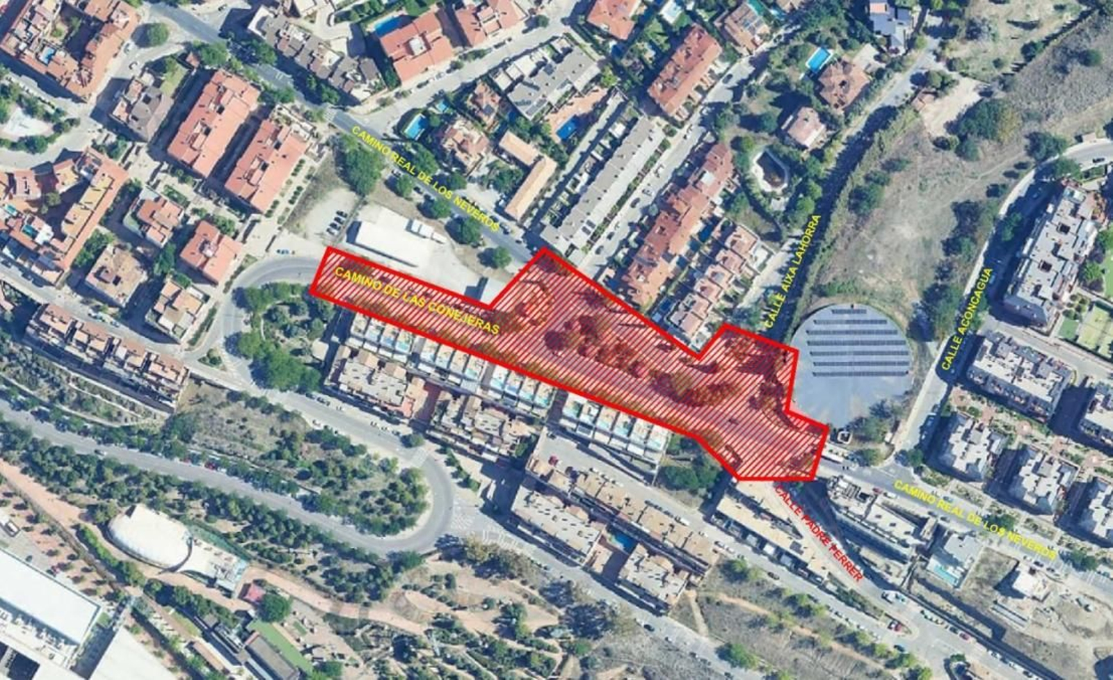 Zona de intervención para la nueva rotonda.