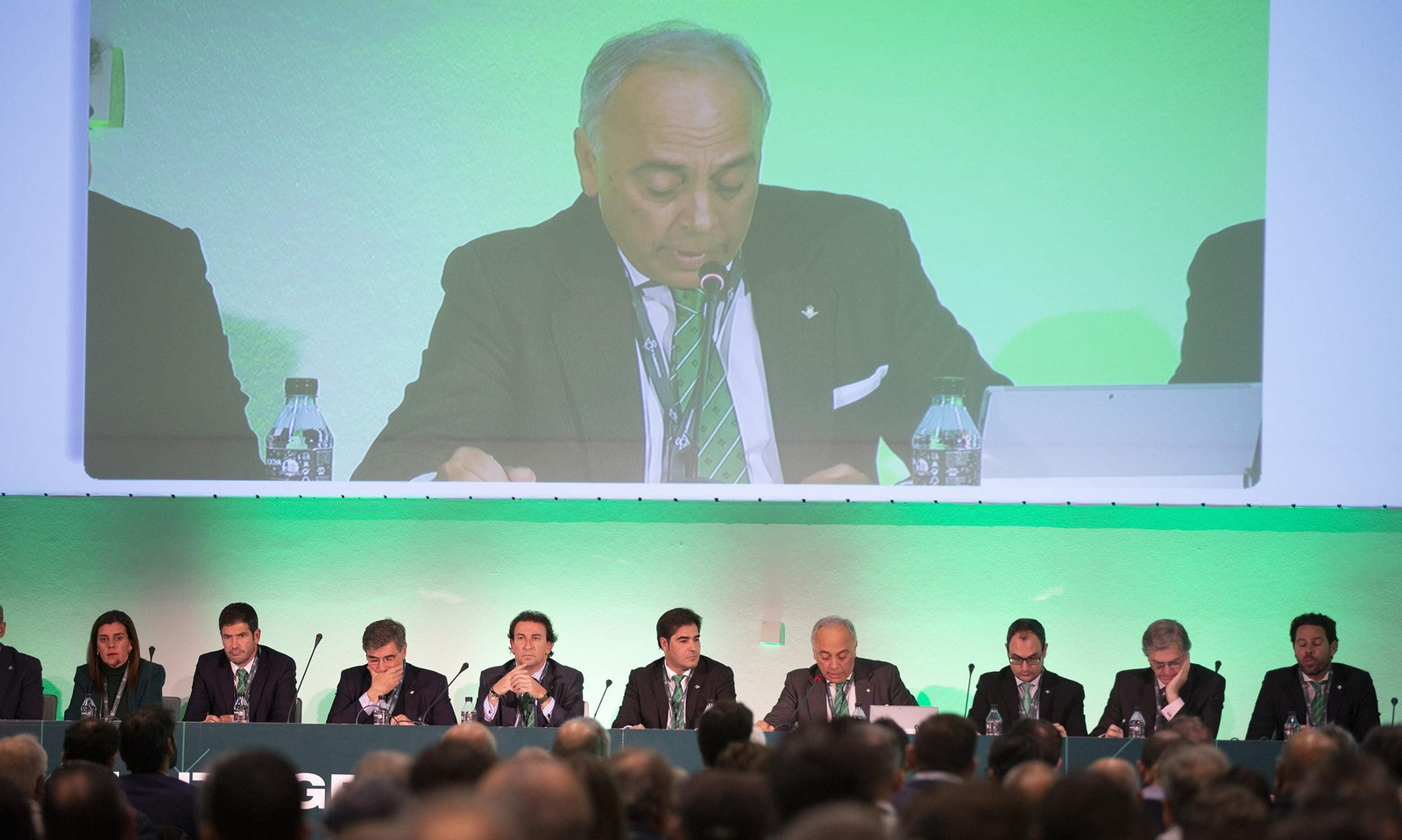 El consejo del Betis, en la última junta de accionistas.