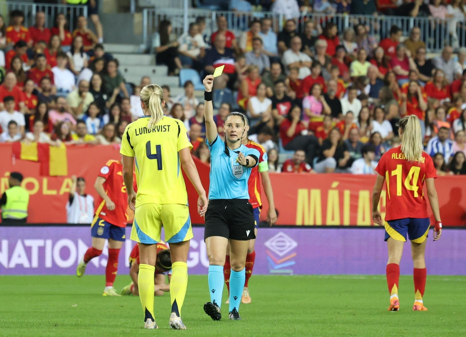 El España-Suecia de Málaga, en fotos