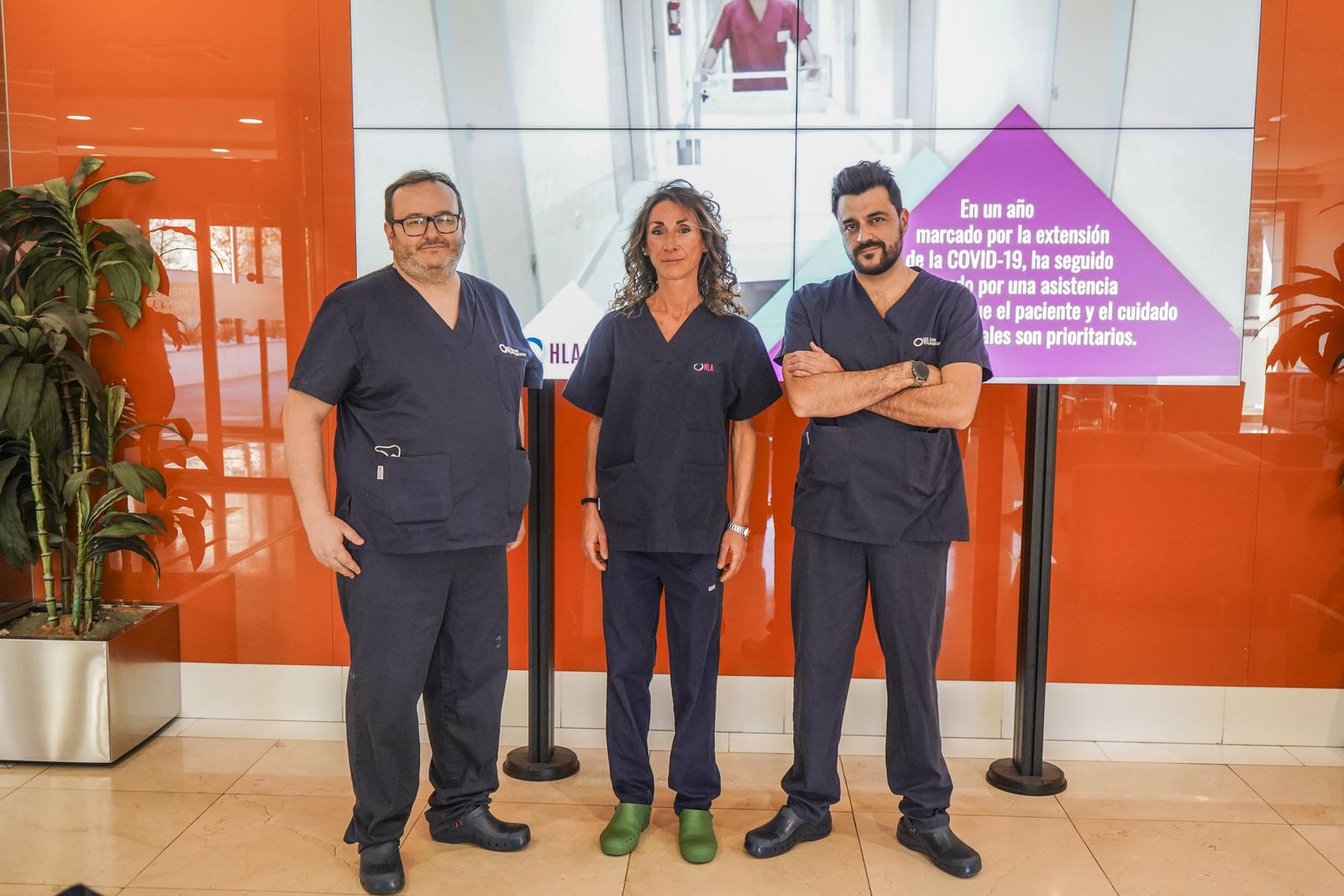 Florencio Quero, Inmaculada Piedra y Francisco Hernández, los encargados de la unidad de medicina torácica.