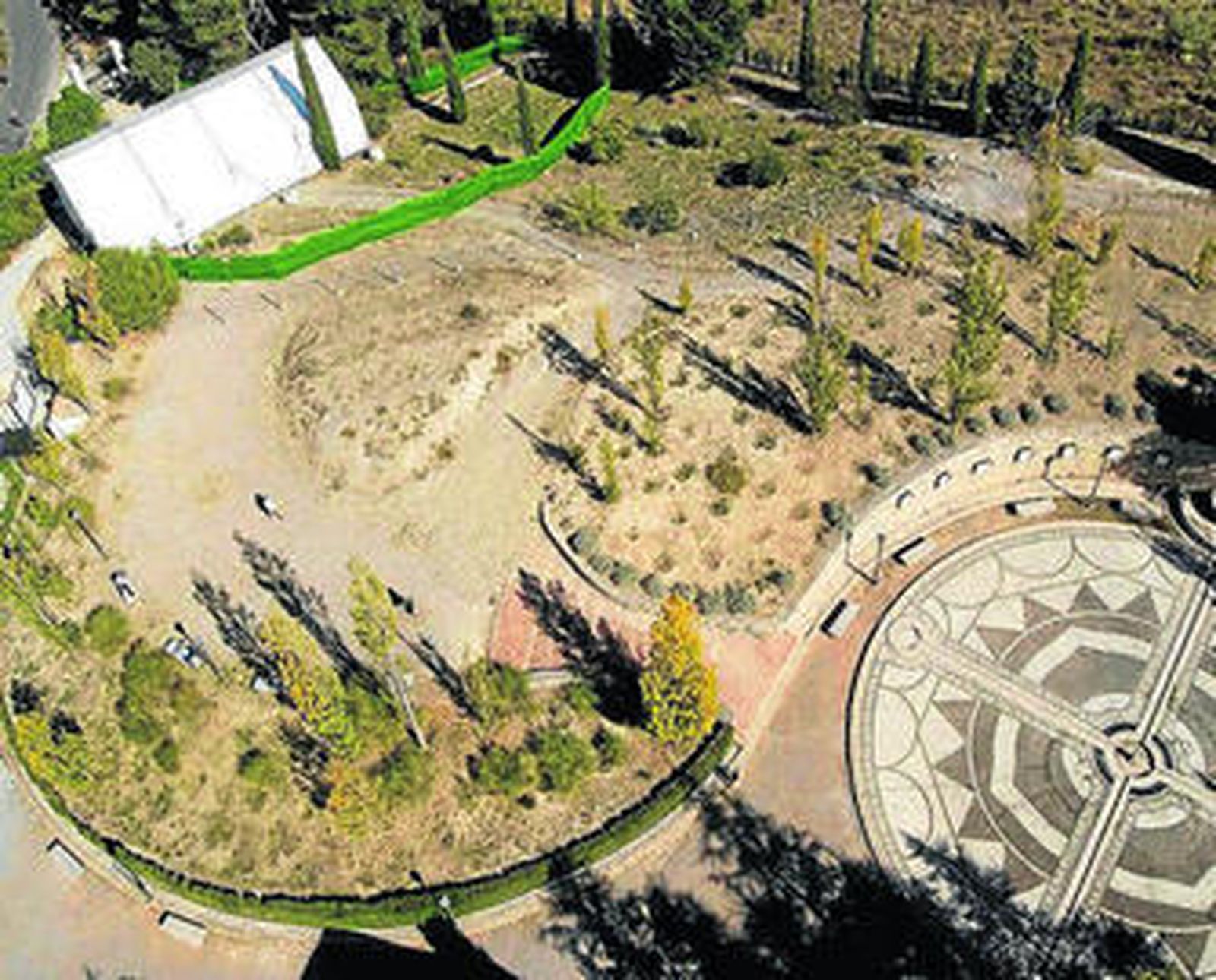 El parque de Alfacar en el que se busca la fosa de Lorca.