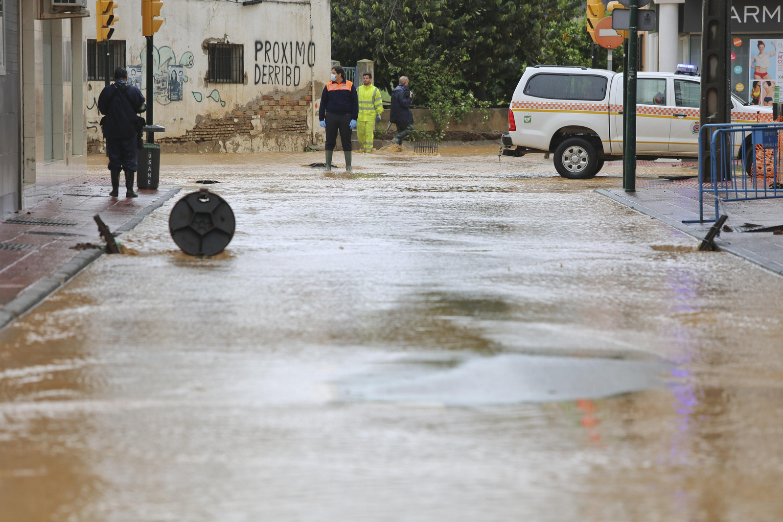 Campanillas anegada tras las lluvias, en fotos
