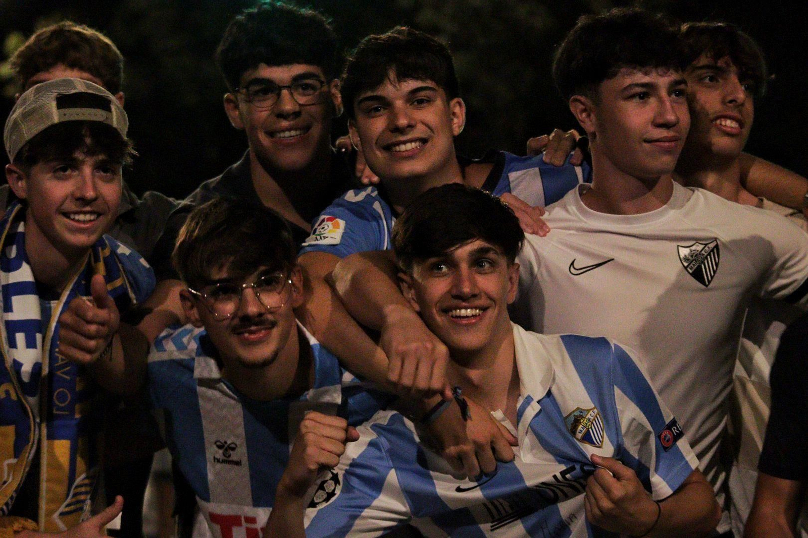 La eterna madrugada en Málaga por el ascenso La eterna madrugada en Málaga por el ascenso