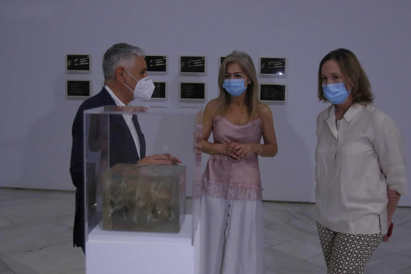 Juan Antonio Álvarez Reyes, Patricia Del Pozo y Mar Sánchez Estrella hoy en el CAAC.