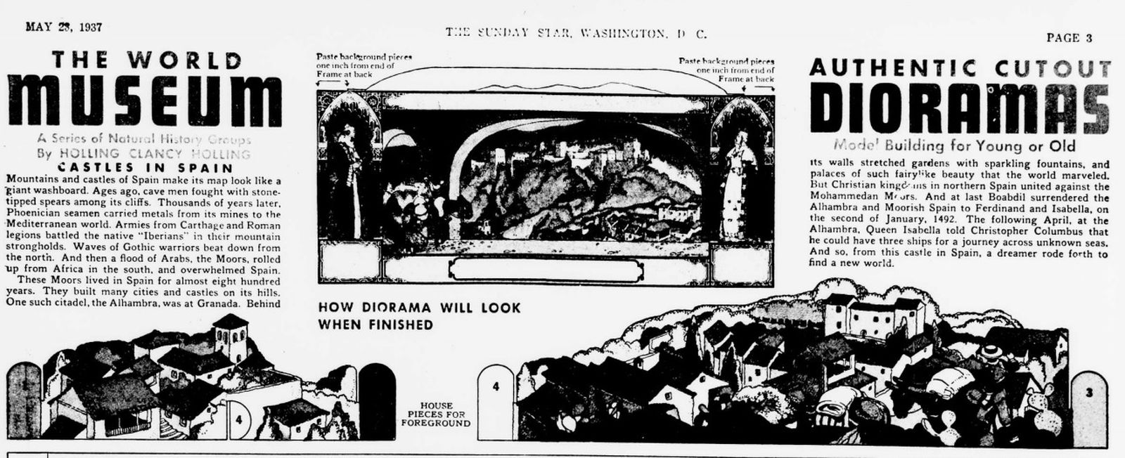 Primera parte del diorama publicado el 23 de mayo de 1937