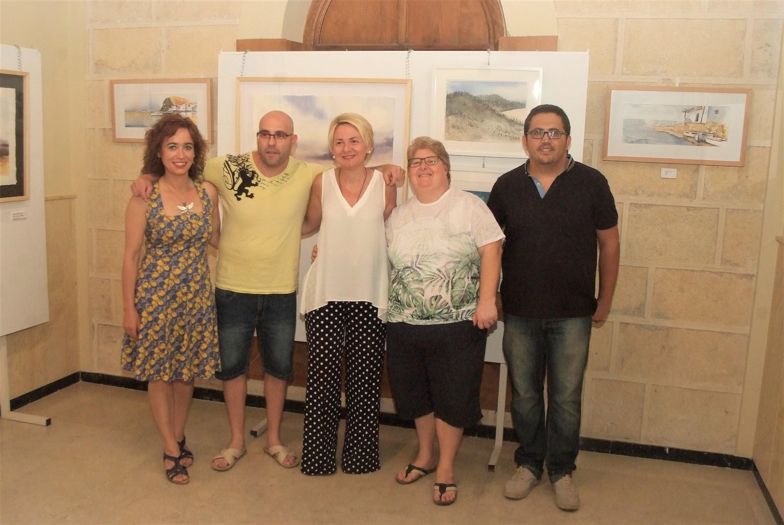 María Ángeles Jiménez, Antonio Caballero, Eloisa Cabrera, Dory Ruiz y Juan Antonio Maldonado en el Faro.