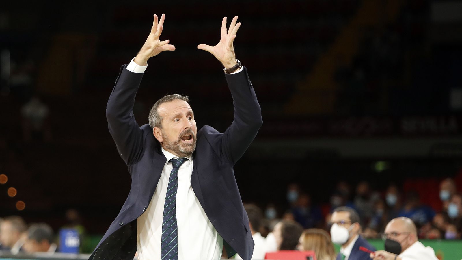 Joan Plaza, durante un encuentro en San Pablo esta campaña.